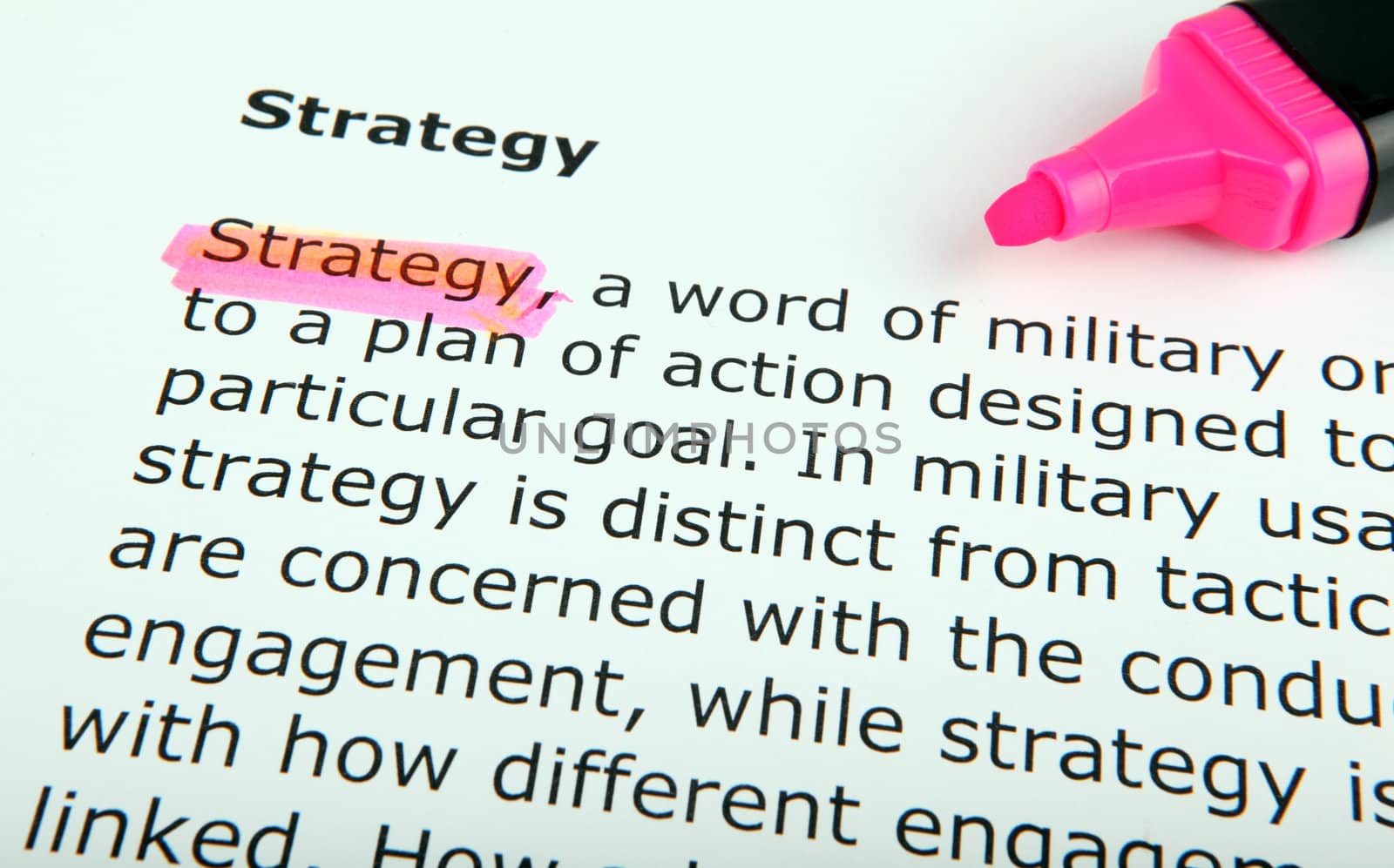 Text highlighted in yellow with felt tip pen