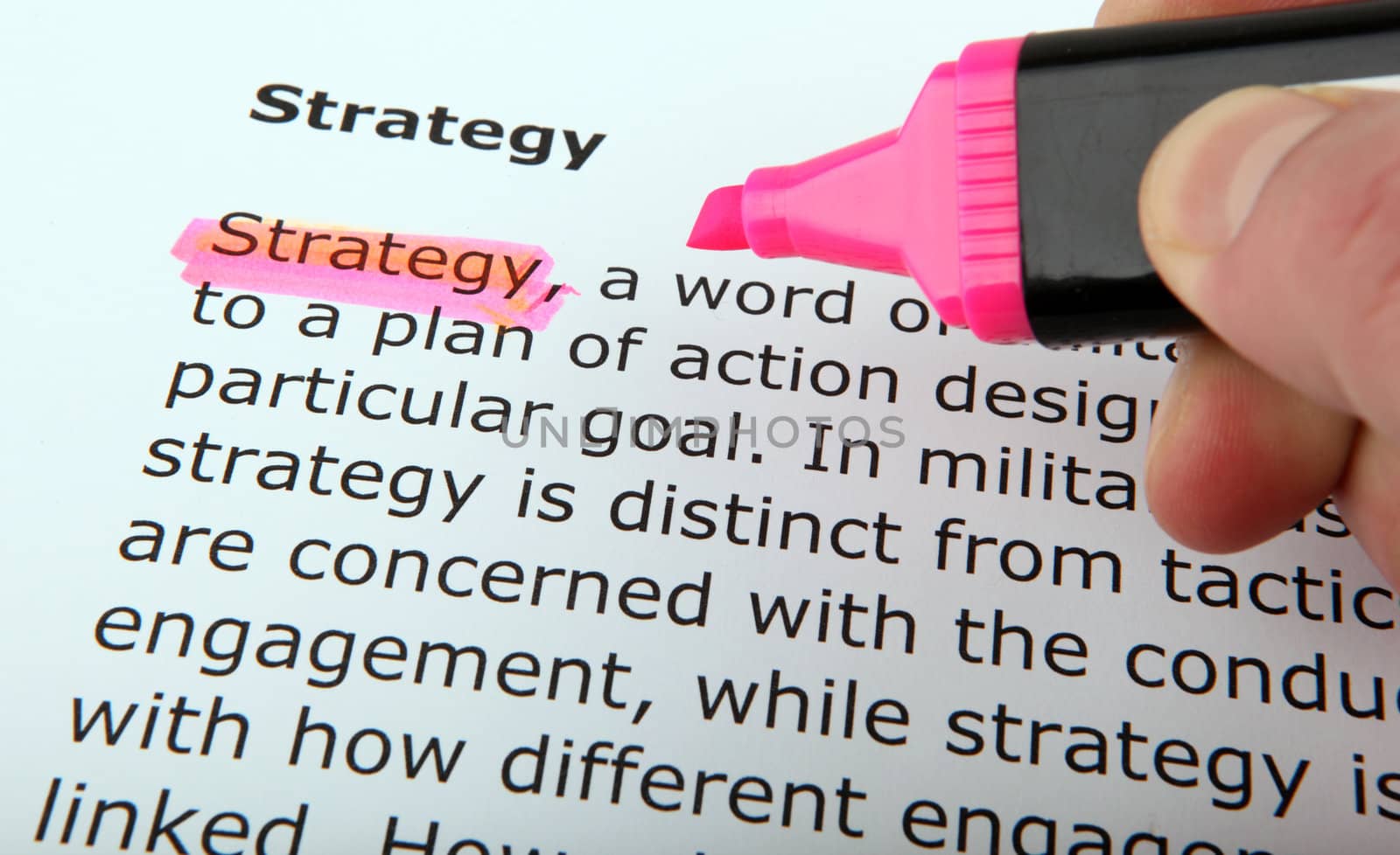 Text highlighted in yellow with felt tip pen