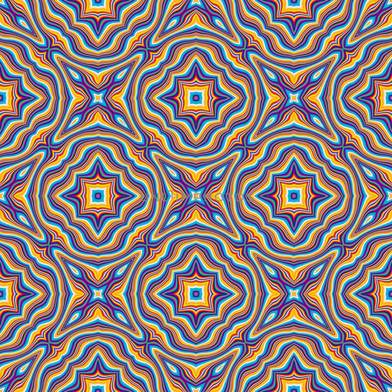 Illustration of an abstract seamless Psychedelic background
