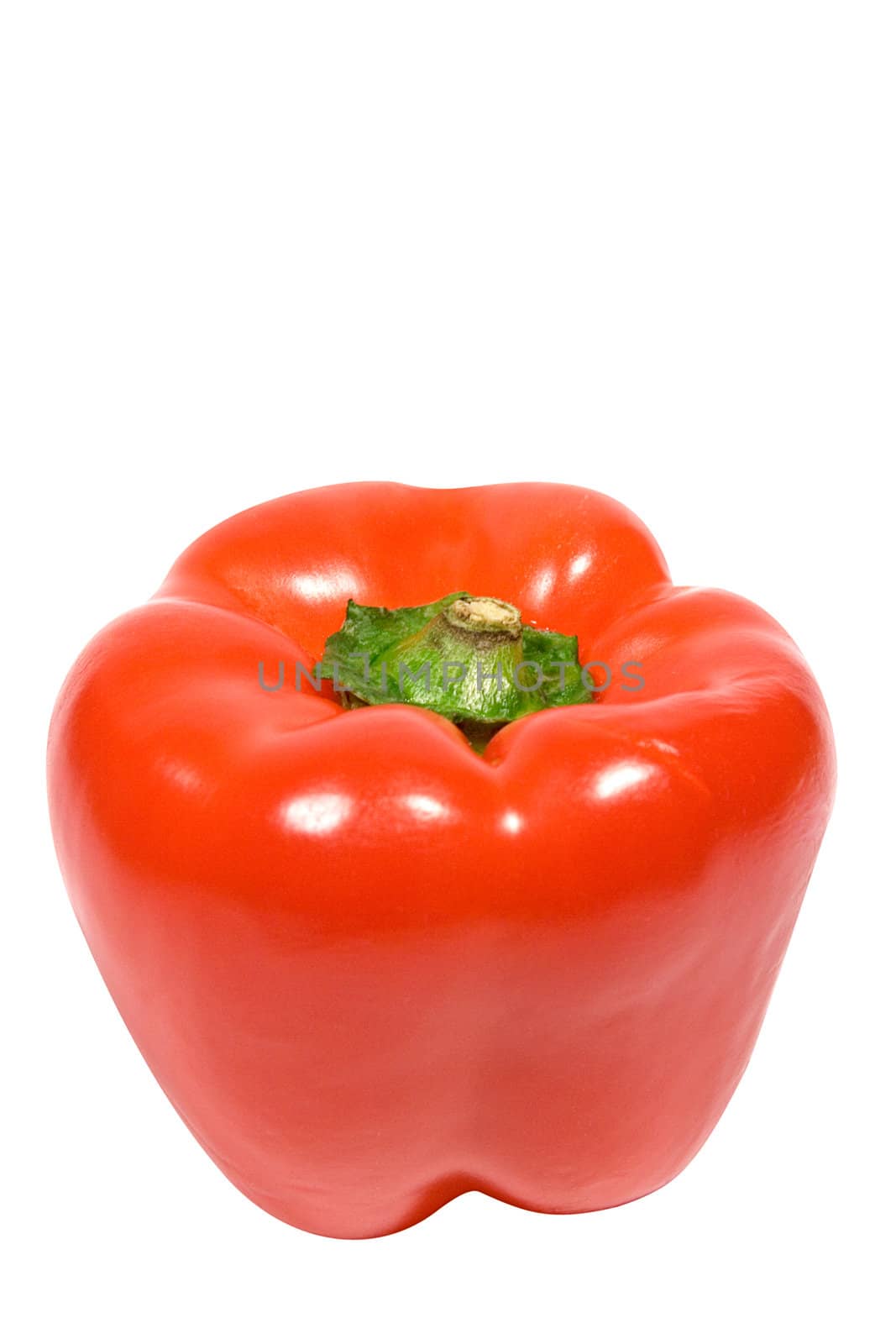 Red pepper isolated on a white background. File contains clipping path.