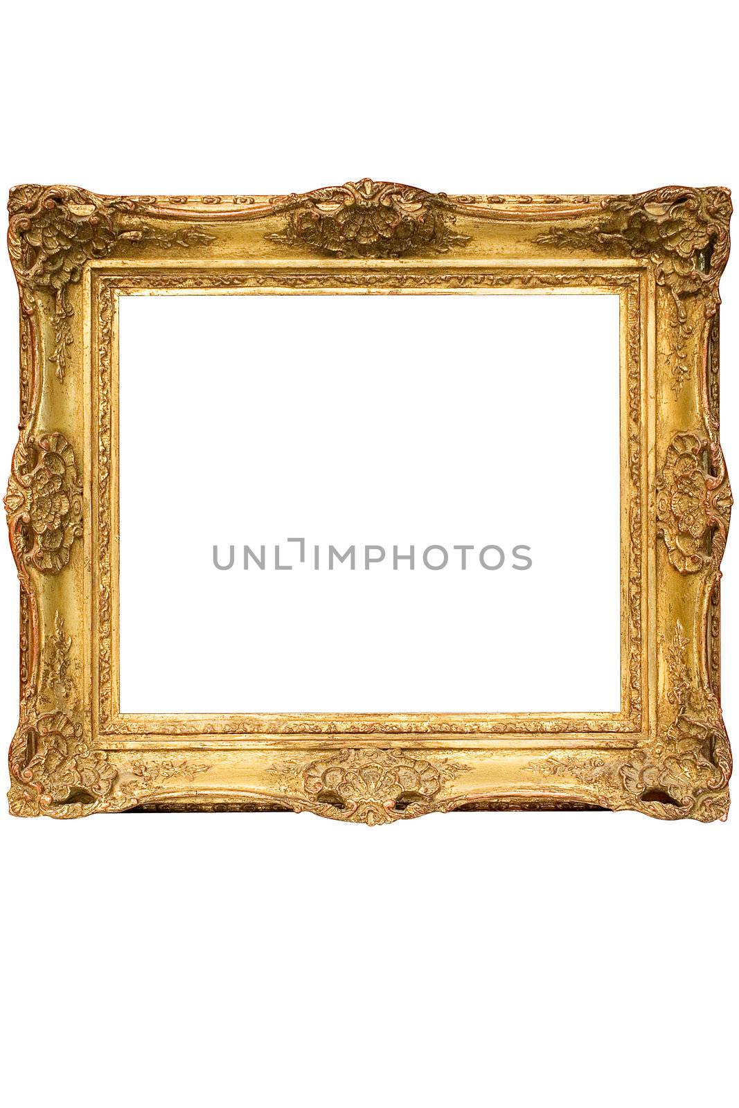 Gold Plated Picture Frame with Clipping Path by winterling