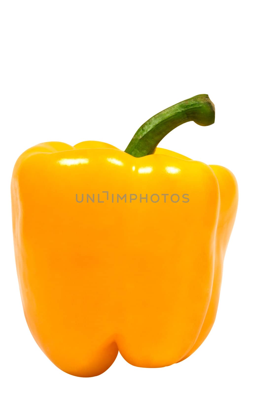 Yellow pepper isolated on a white background. File contains clipping path.