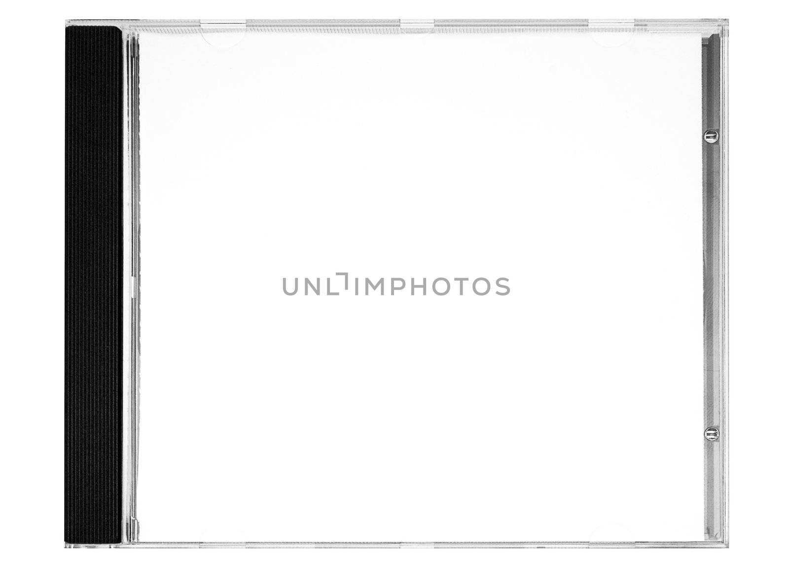 CD case isolated on a white background. File contains clipping path.