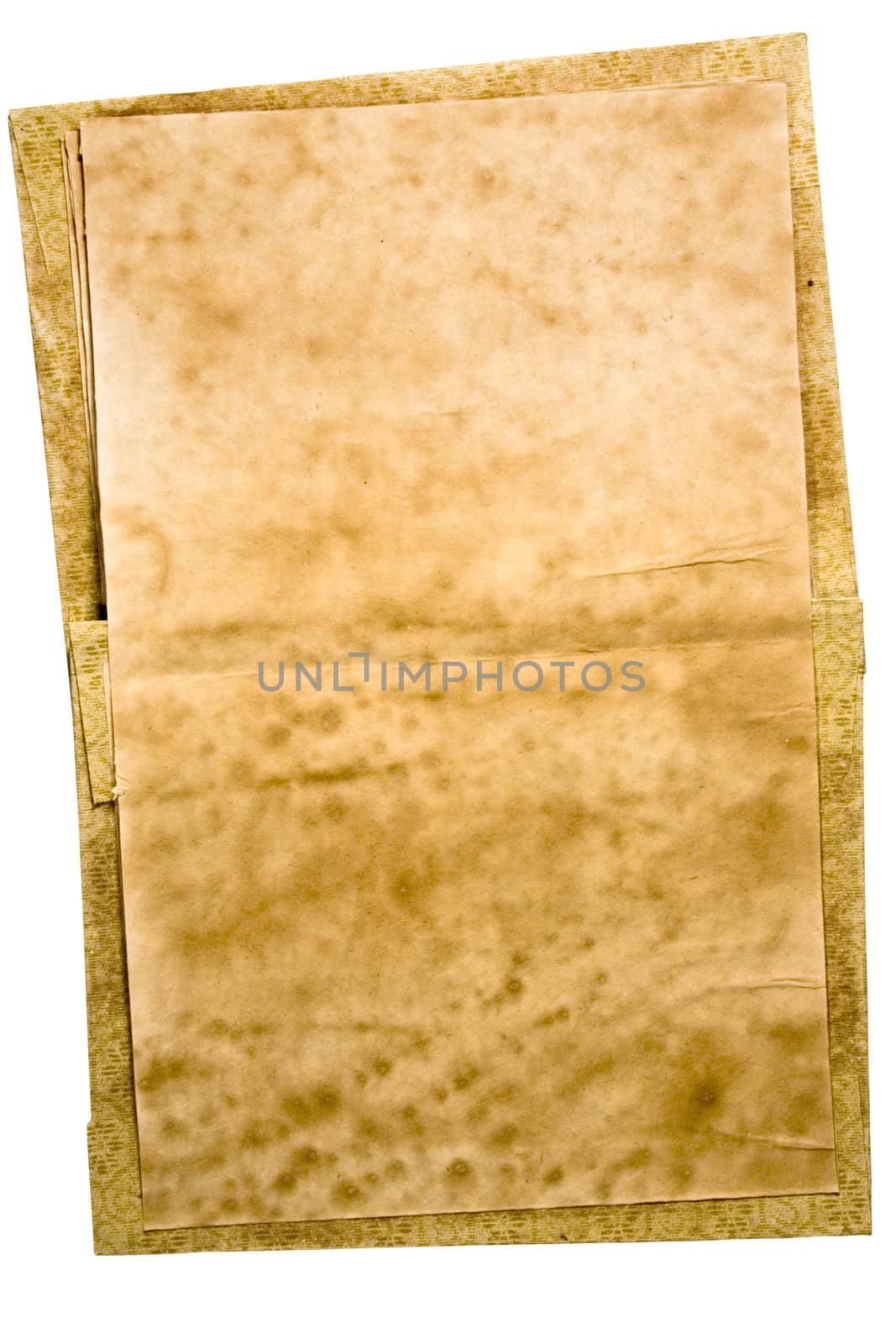 Open old book isolated on a white background. File contains clipping path.