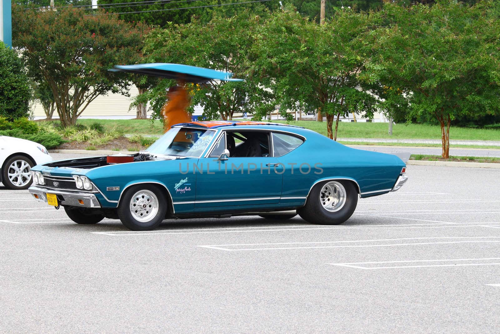 GLOUCESTER, VA, USA -SEPTEMBER 16: Vintage 1968 Chevrolet Chevelle SS 396 in the Middle Peninsula Classic Cruisers Club weekly Car Show. Main Street Center. September 16, 2011 in Gloucester, VA, USA