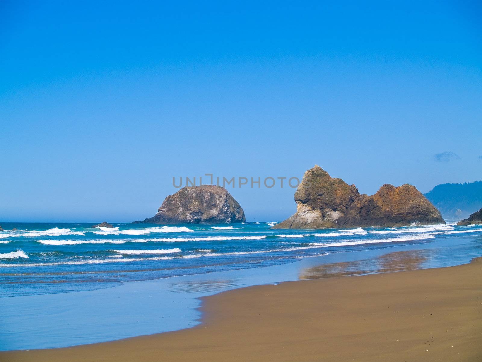 Rugged Rocky Beach on the Oregon Coast by Frankljunior