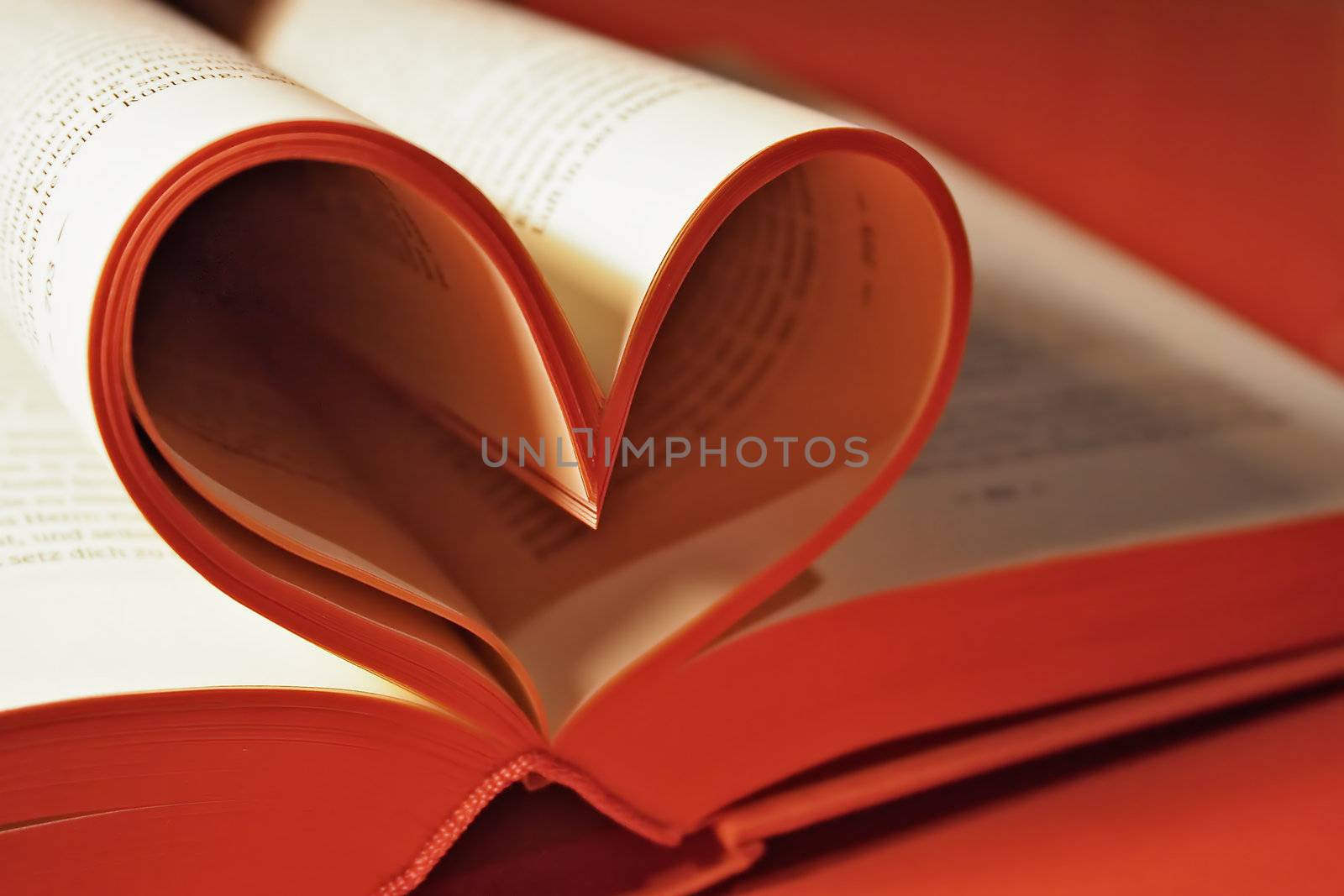 Heart shaped book pages.