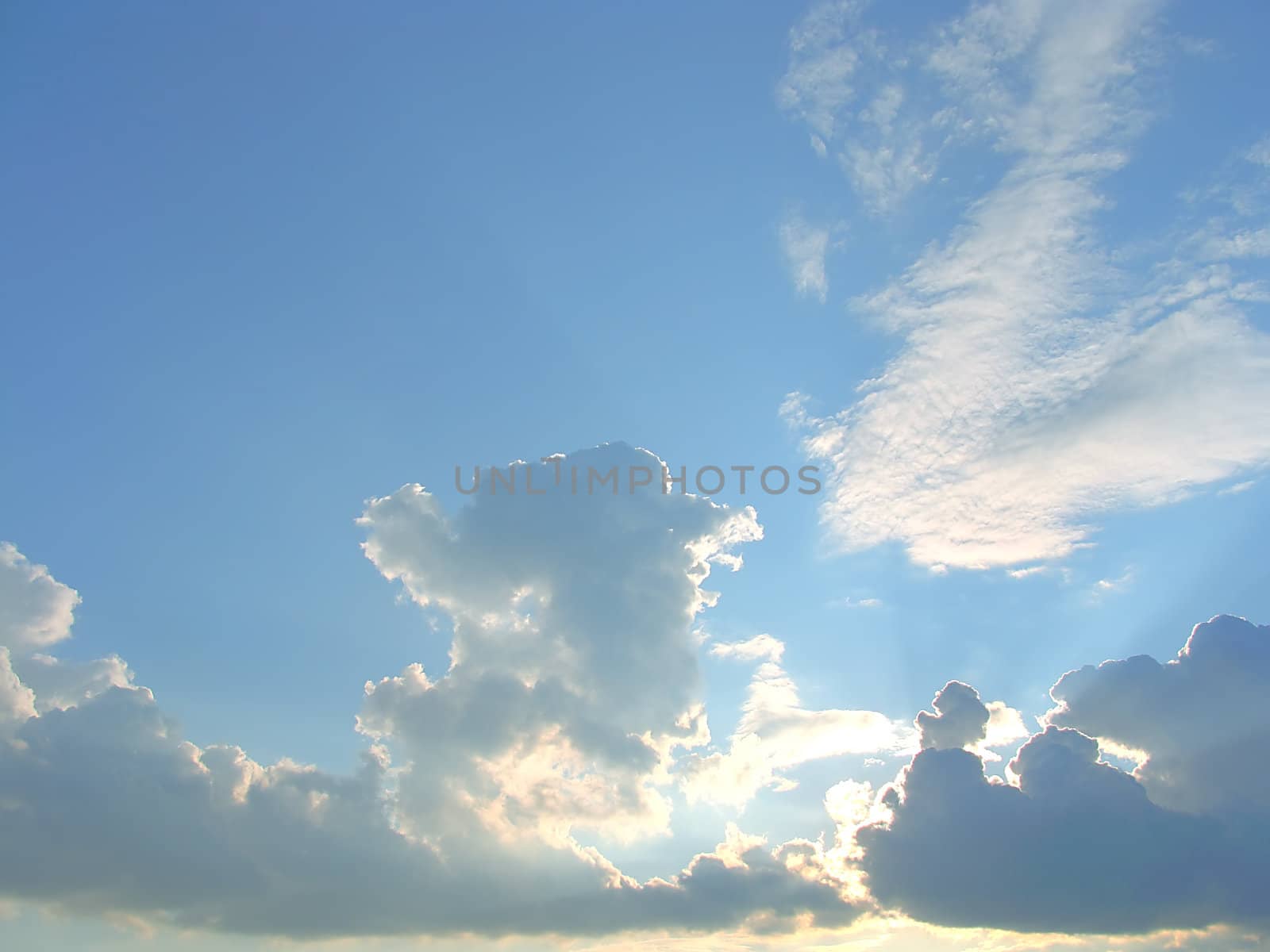 HDR and color corrected photo of cloudy sky (summer)