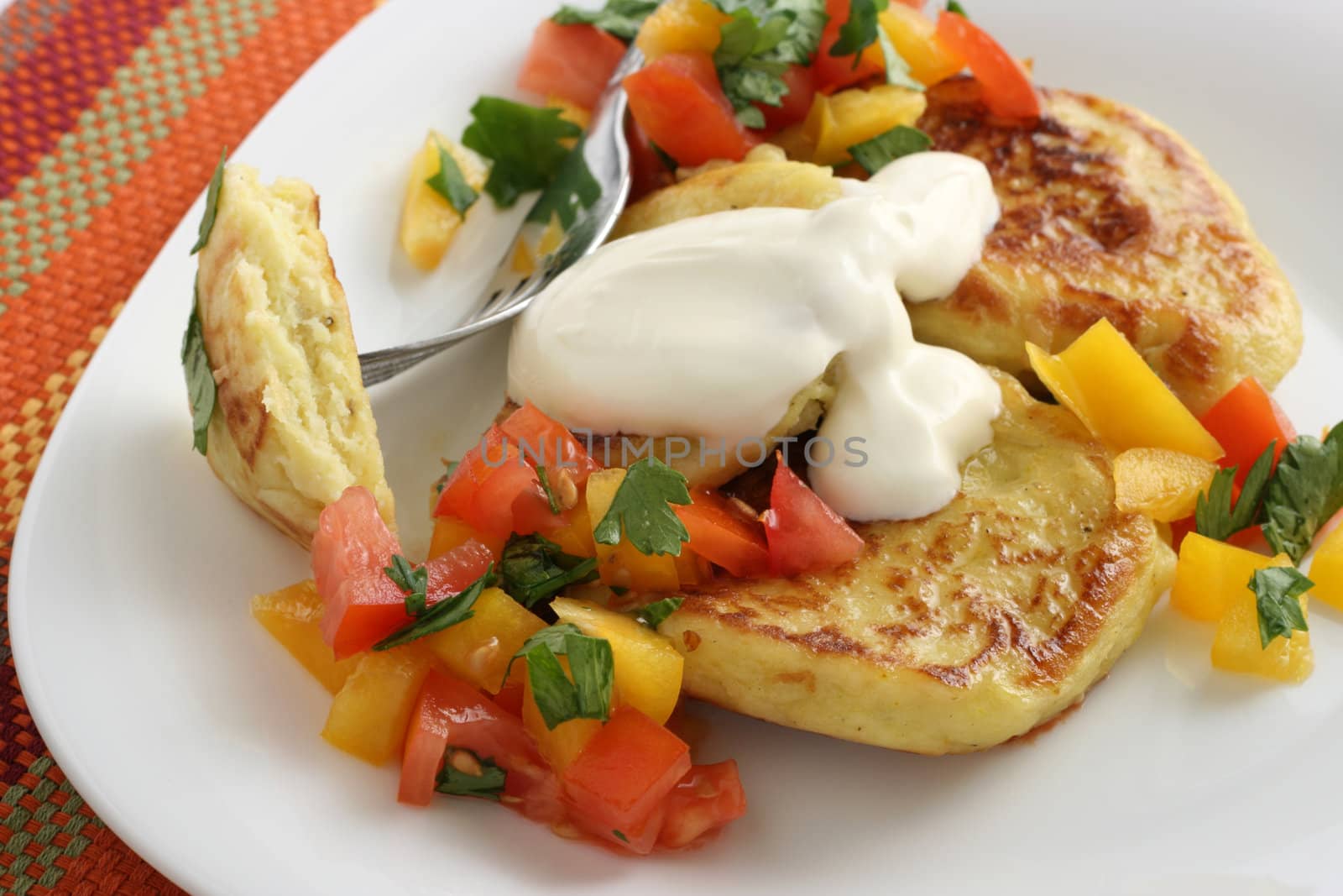 potato cutlet with vegetables