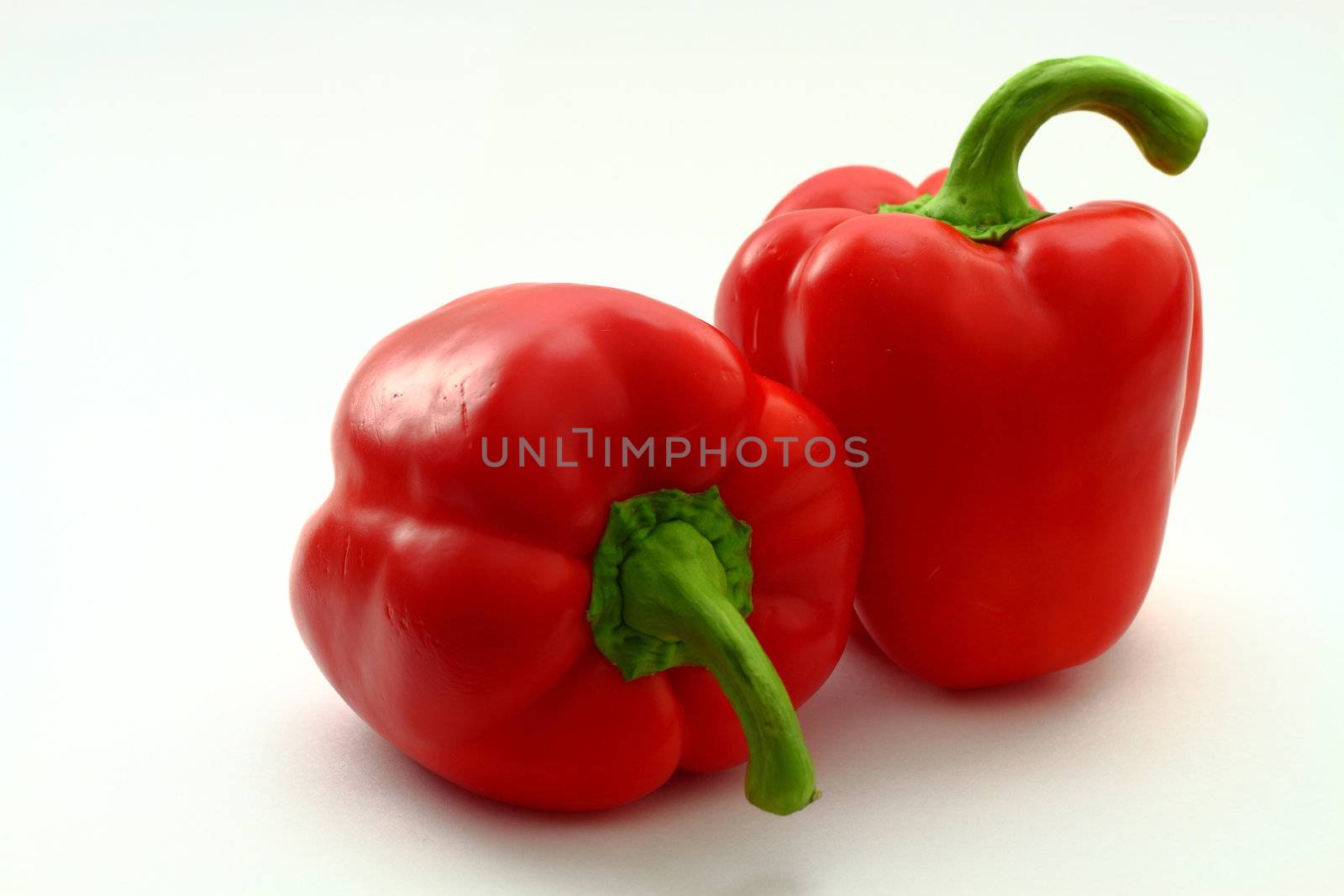 Photo of pepper on a white background