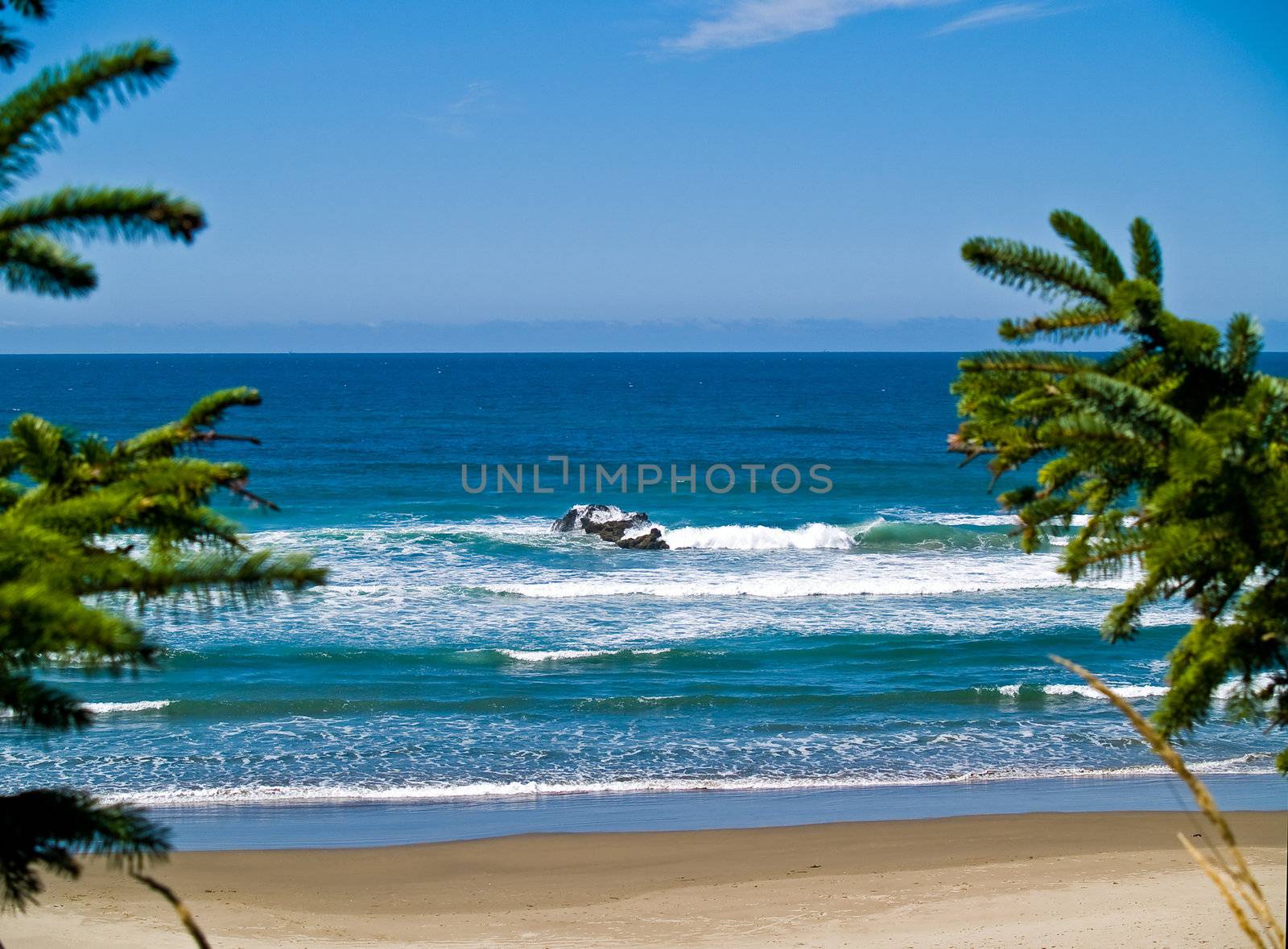 Rugged Rocky Beach on the Oregon Coast Overlook by Frankljunior