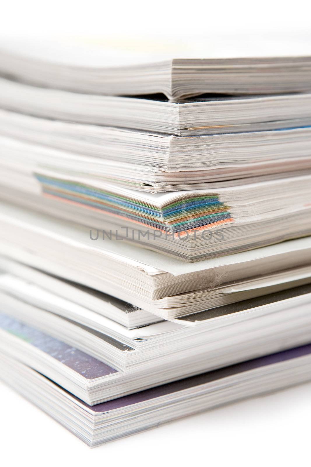 Bunch of magazines. Shallow depth of field.