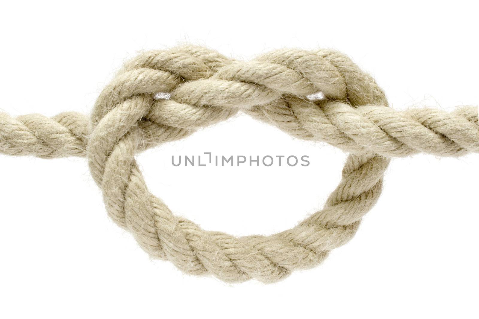 Twisted rope isolated on a white background.