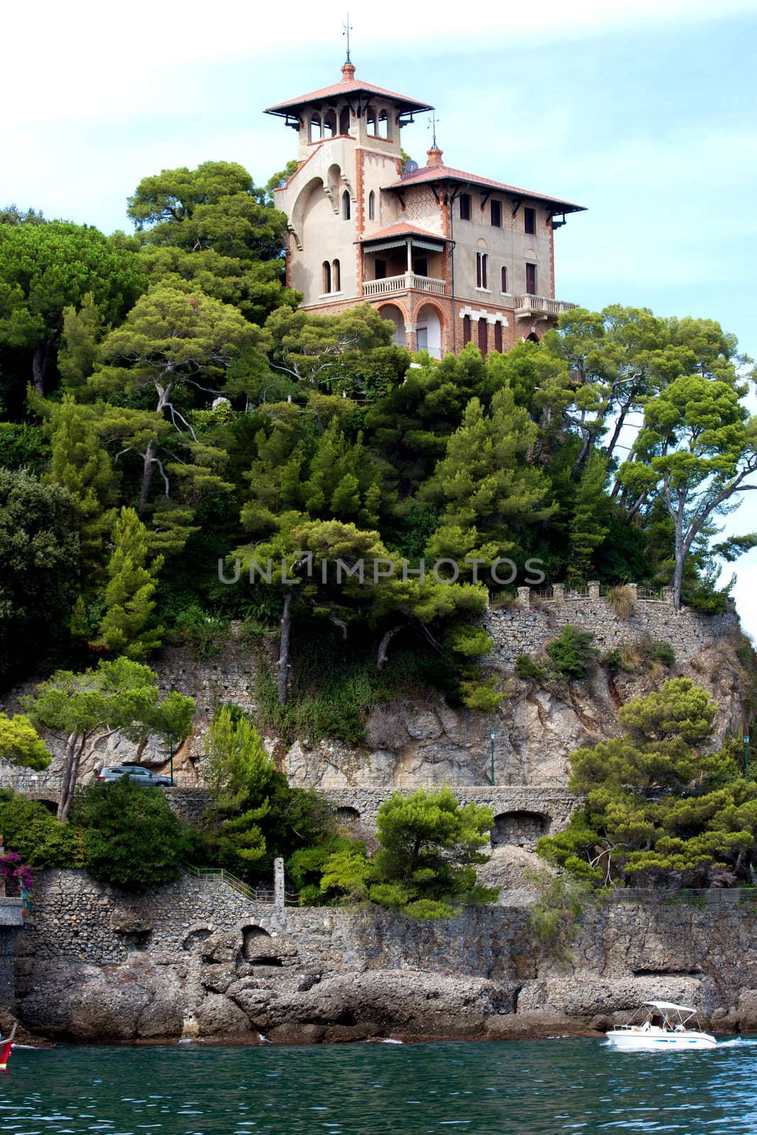 Villa on the rock, Portofino, Italy