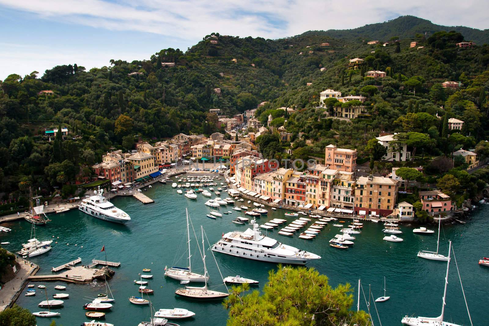 Portofino  is a small Italian fishing village, a popular resting place for millionaires