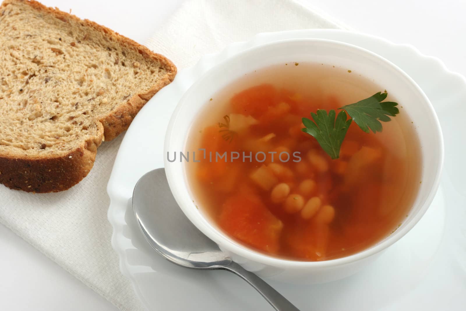 vegetable soup with bread by nataliamylova