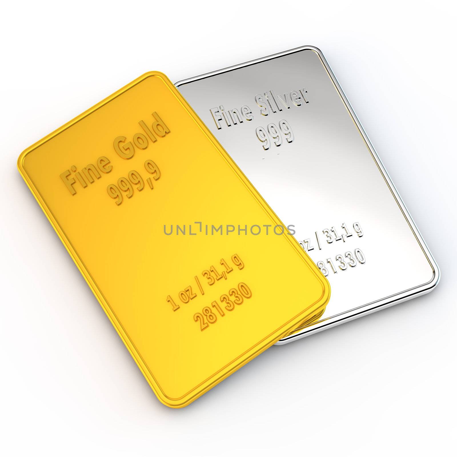 1 ounce of Gold and Silver by PixBox