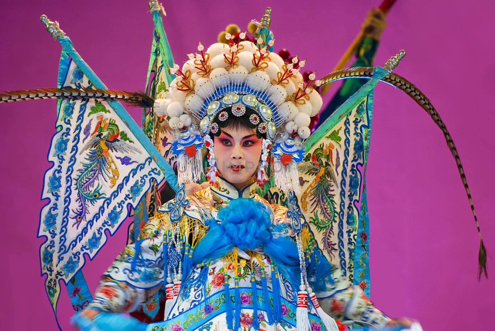 Chinese opera actress with traditional costume