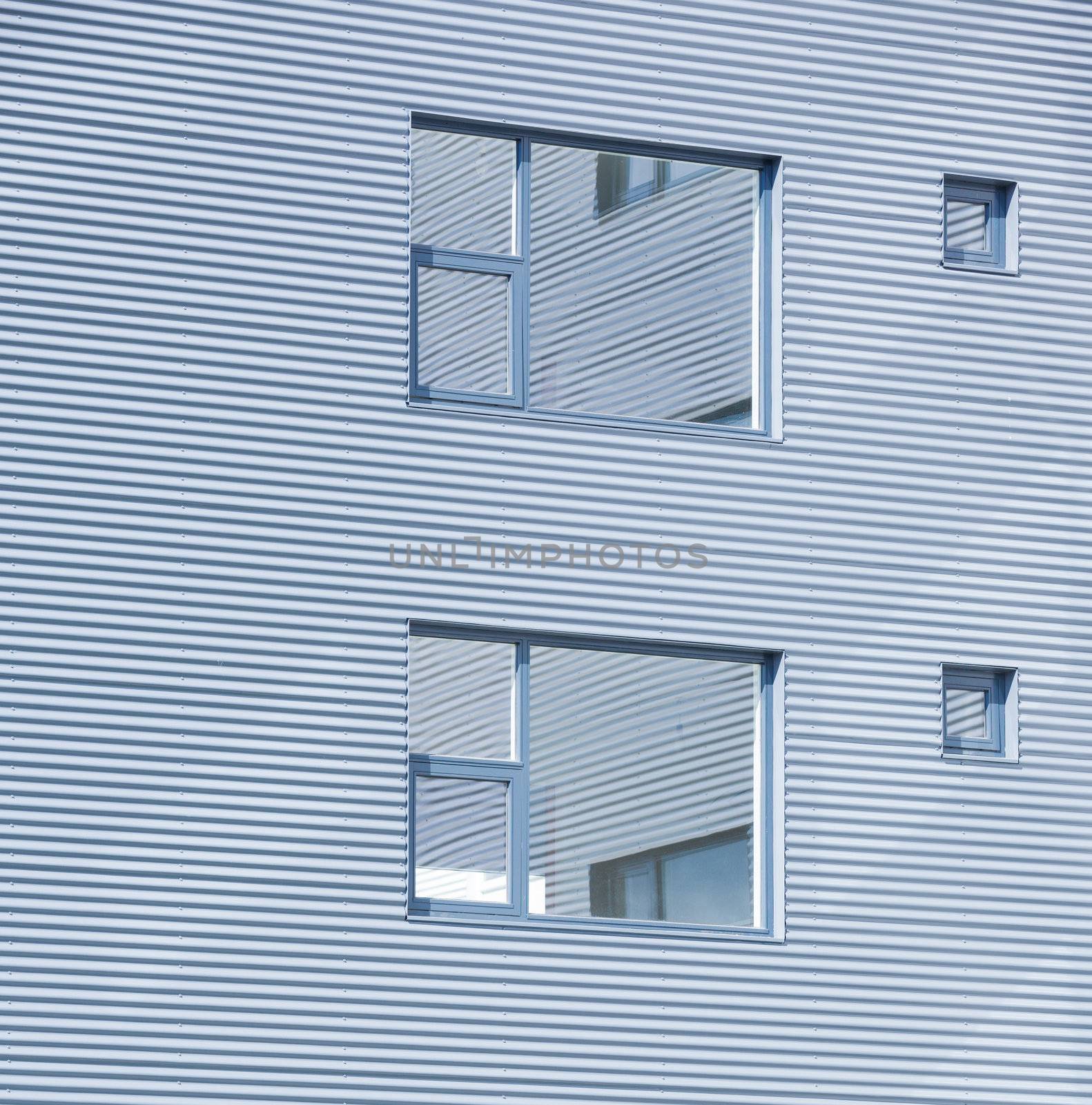 Window on the side of an modern house.