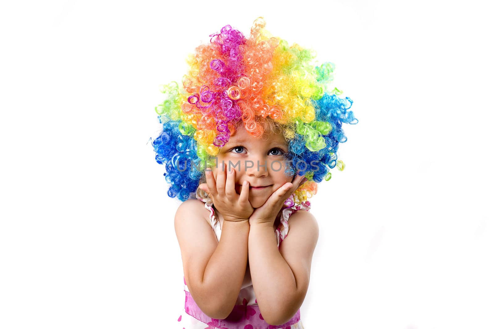 girl with colour hair , clown hair ,good for postair