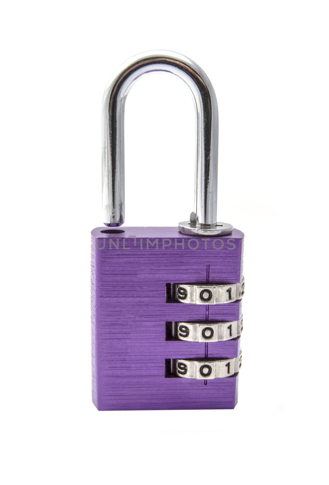 combination lock isolated on white background 