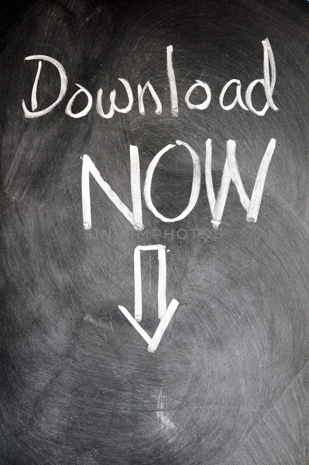 Download now written with chalk on a blackboard