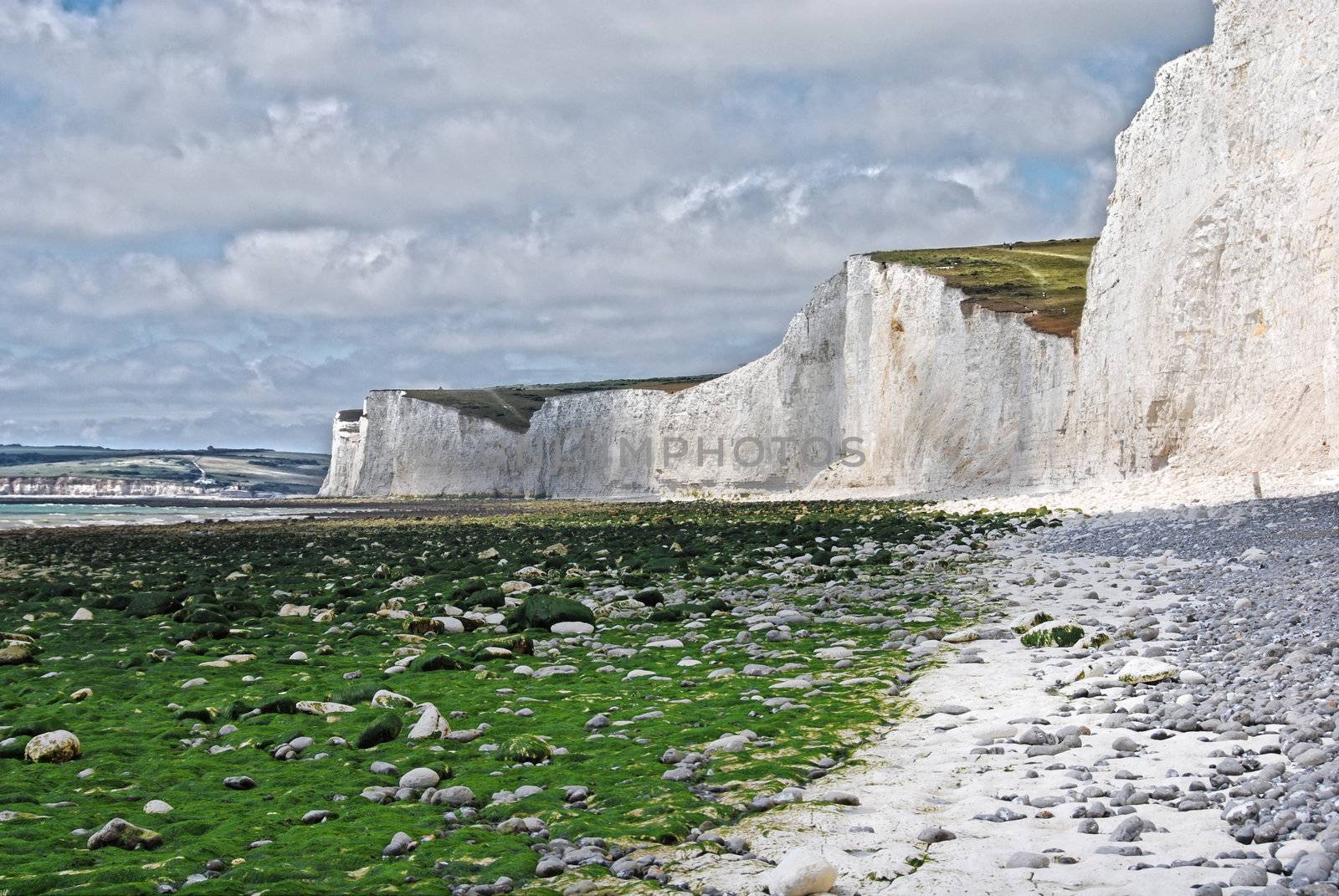 White cliffs on the south east coast of England