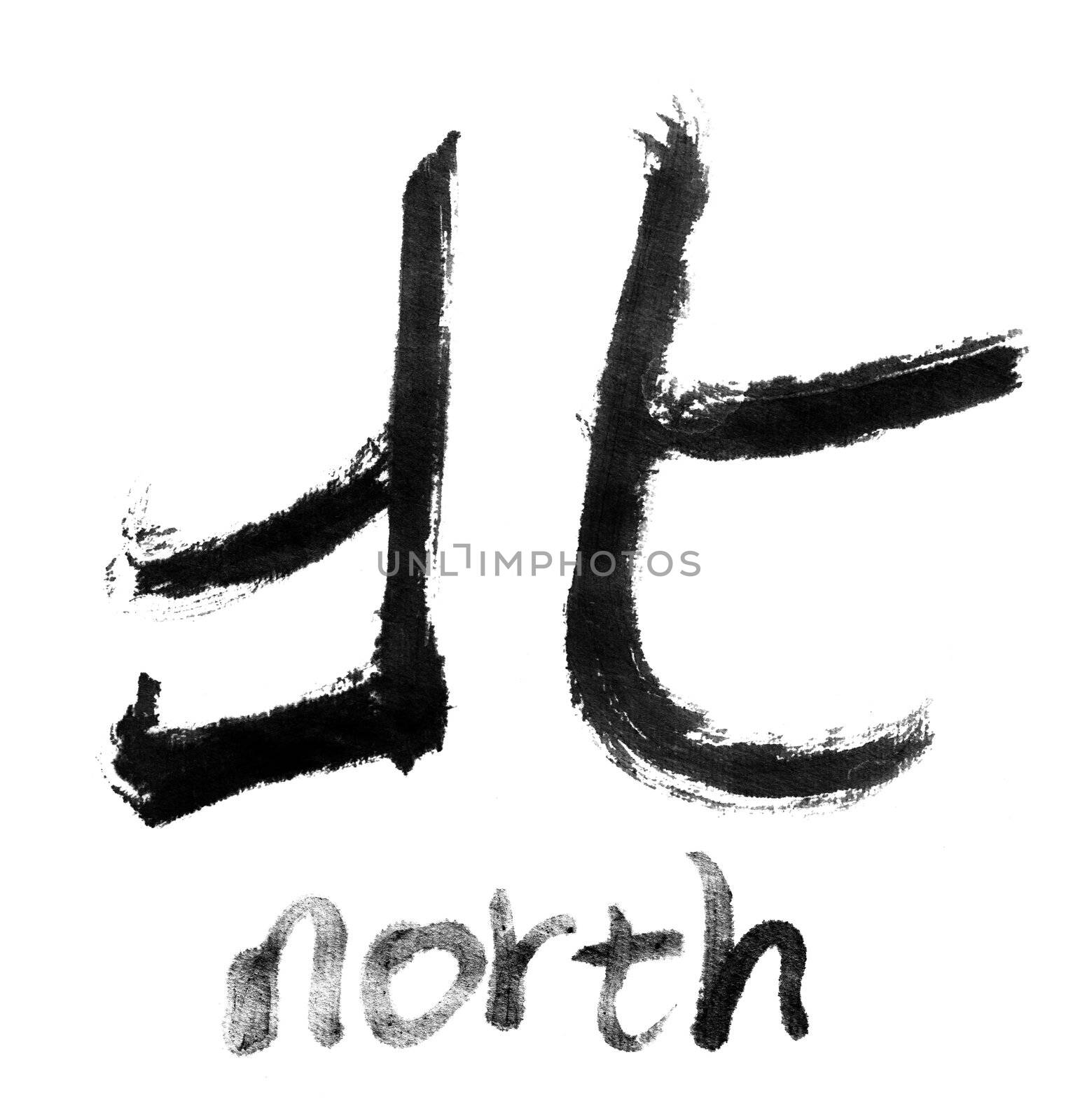 Chinese calligraphy word : north