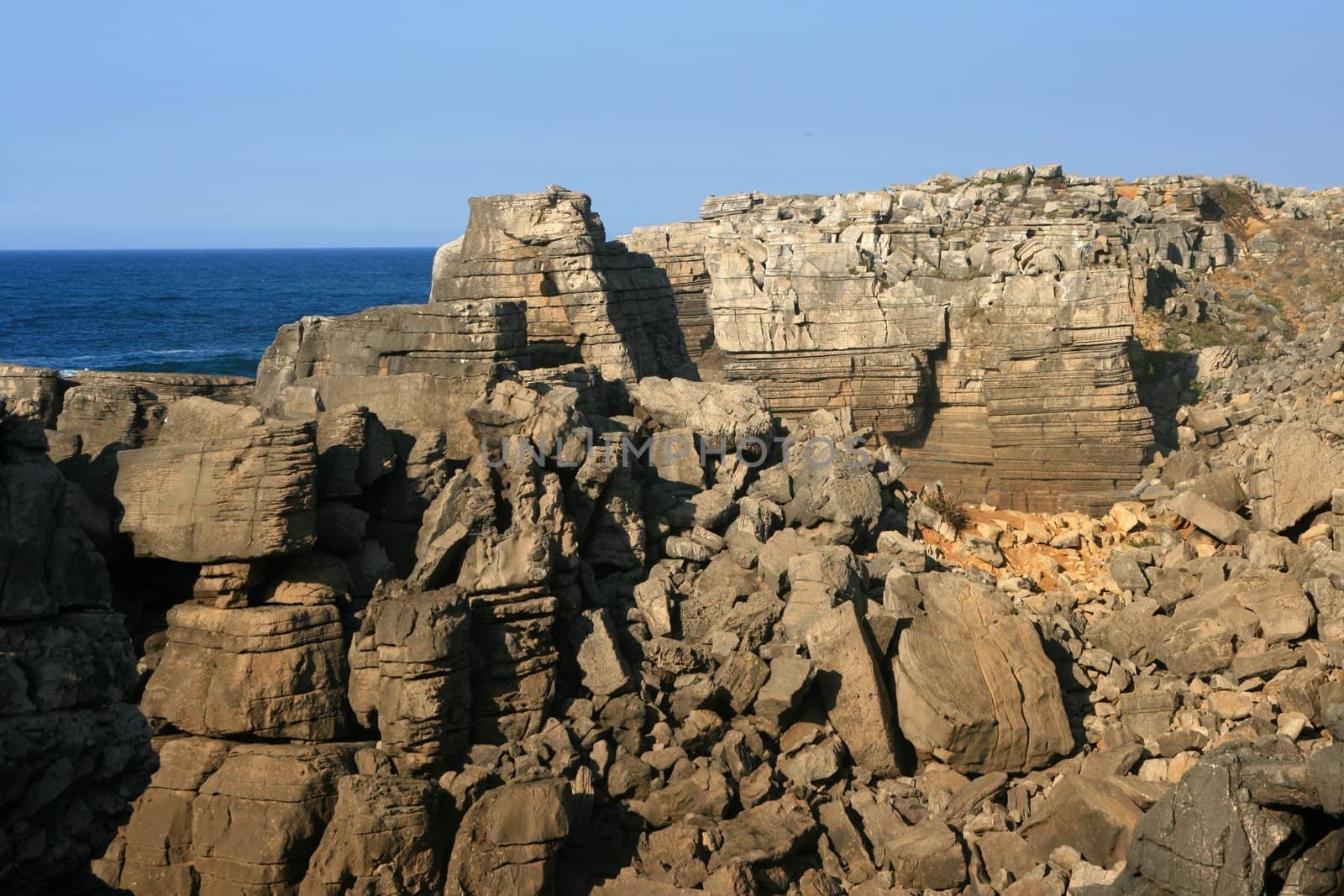 View on rocks and ocean