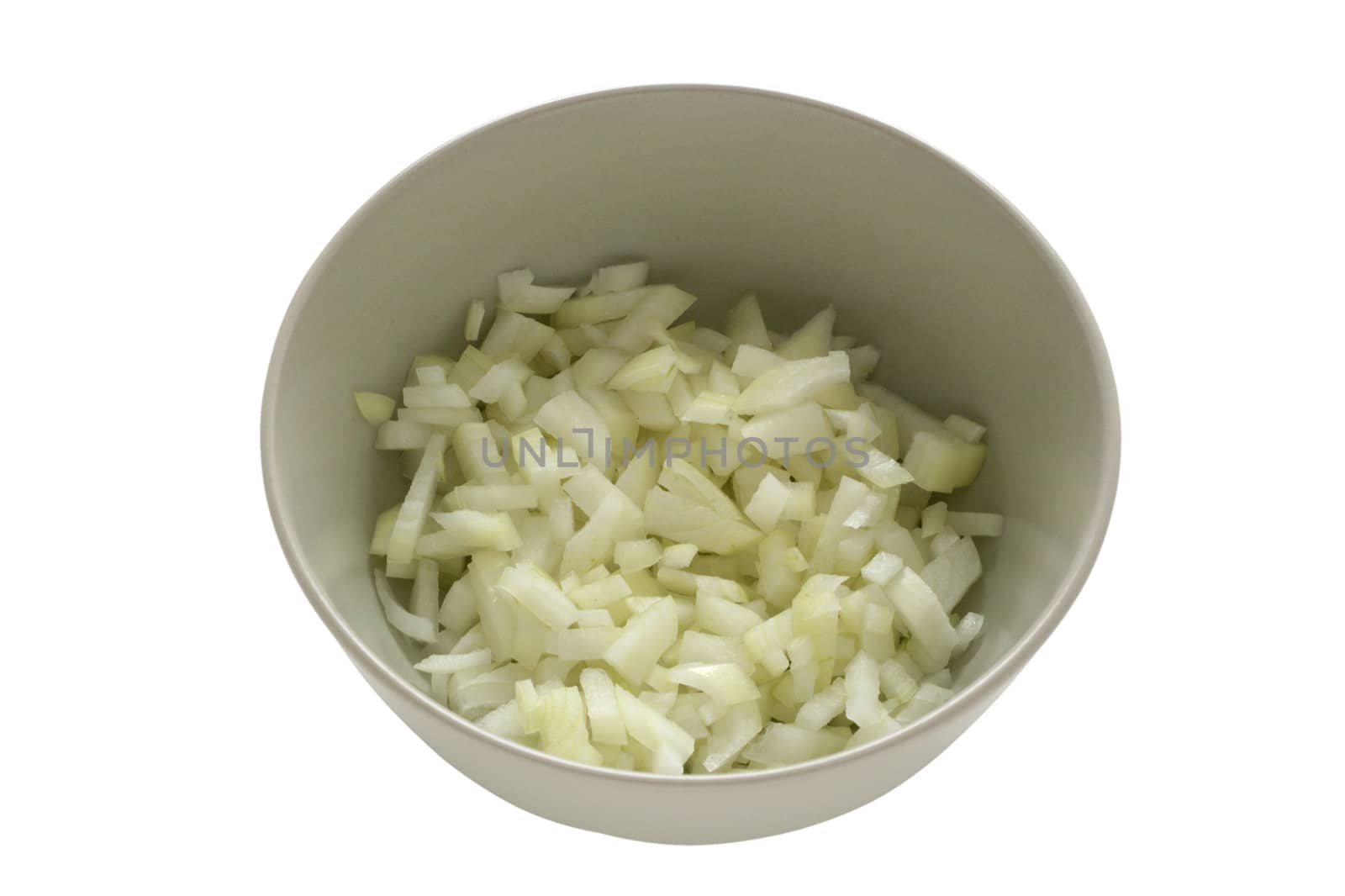 cut onion in bowl