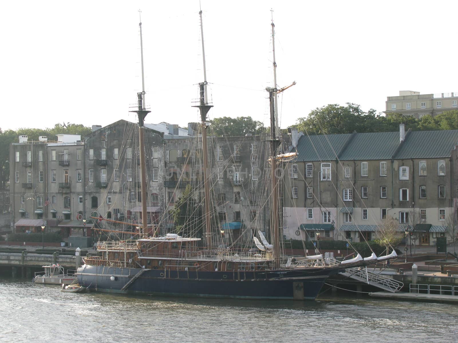 yacht in port