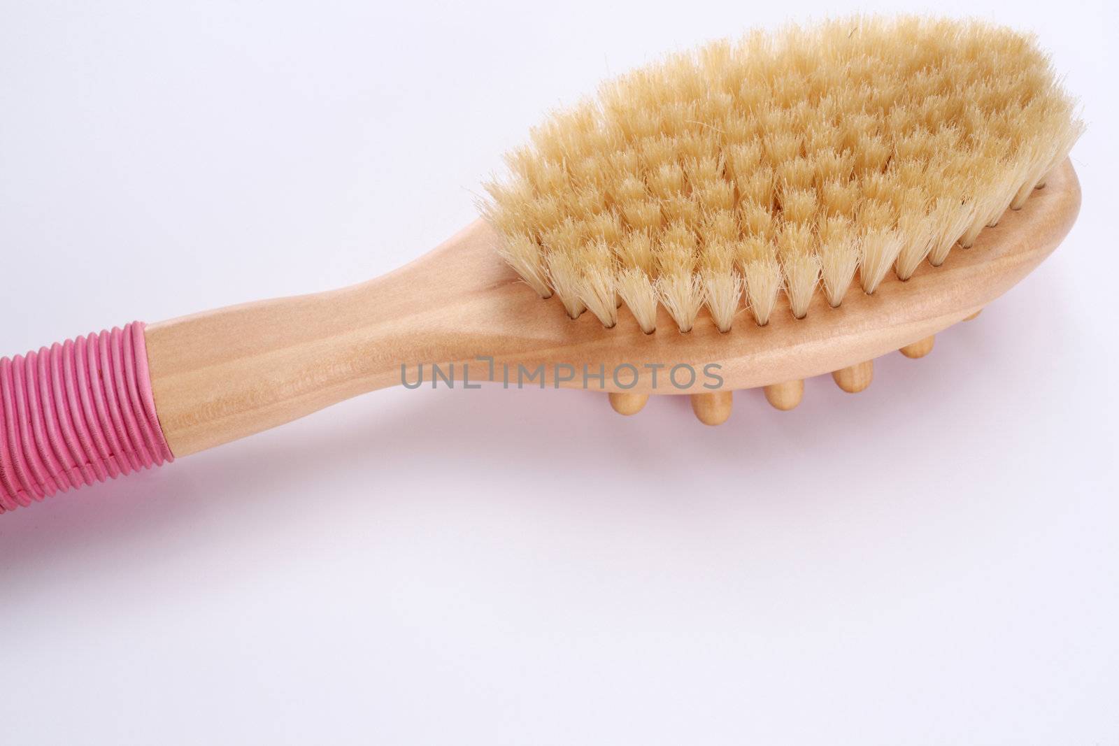 close up of the hair brush