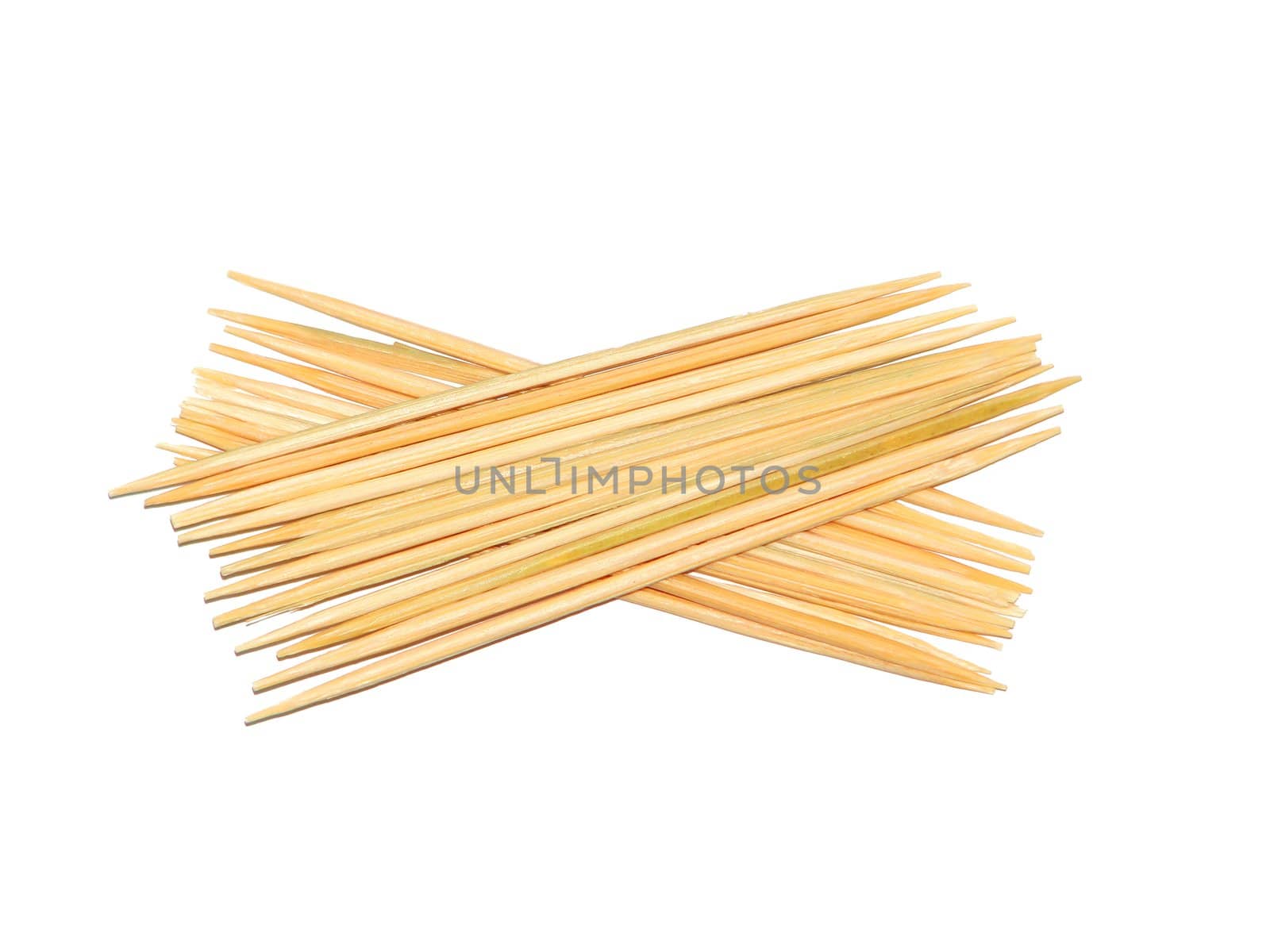 The some toothpicks isolated over white