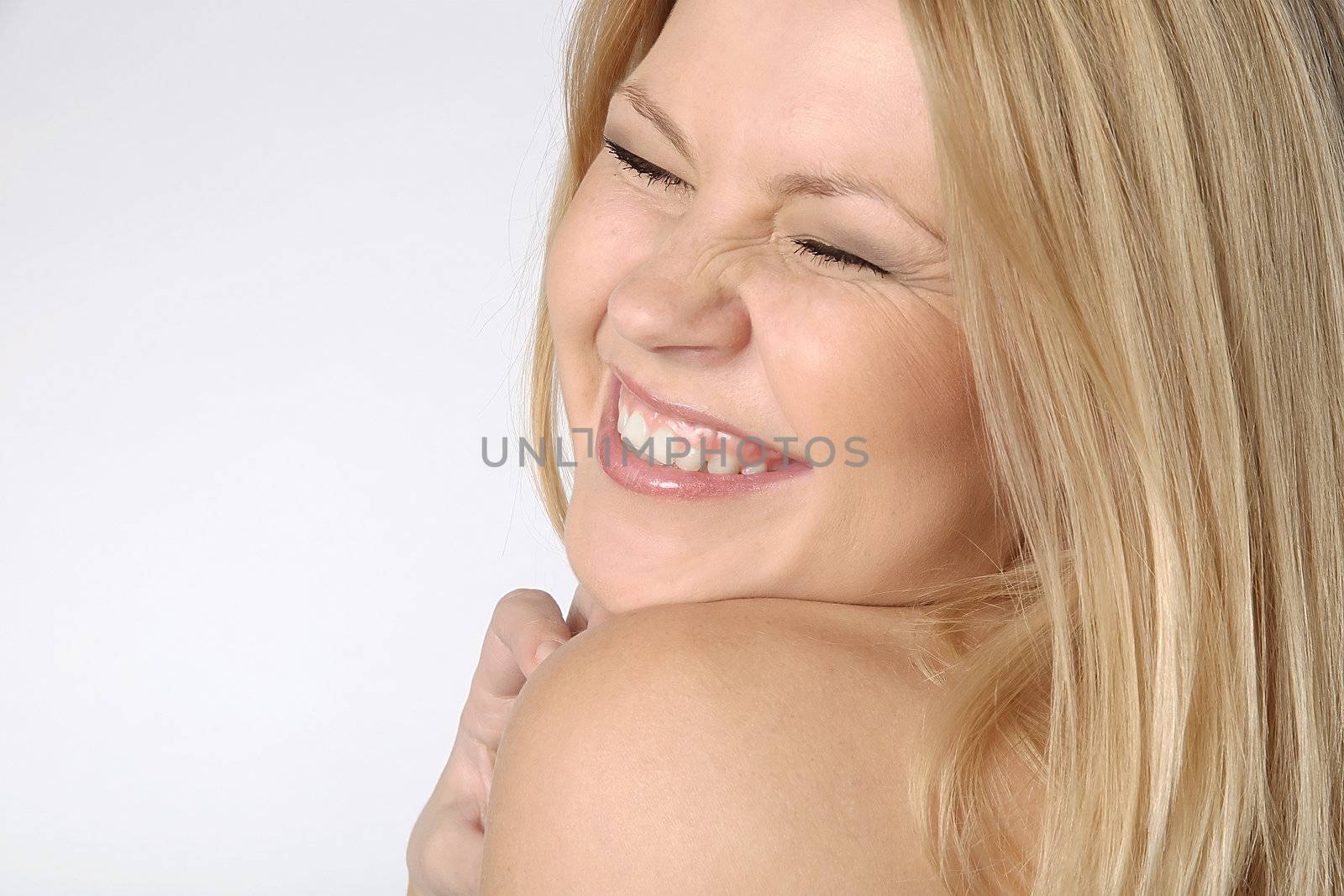 portrait of a beautiful young and very happy girl
