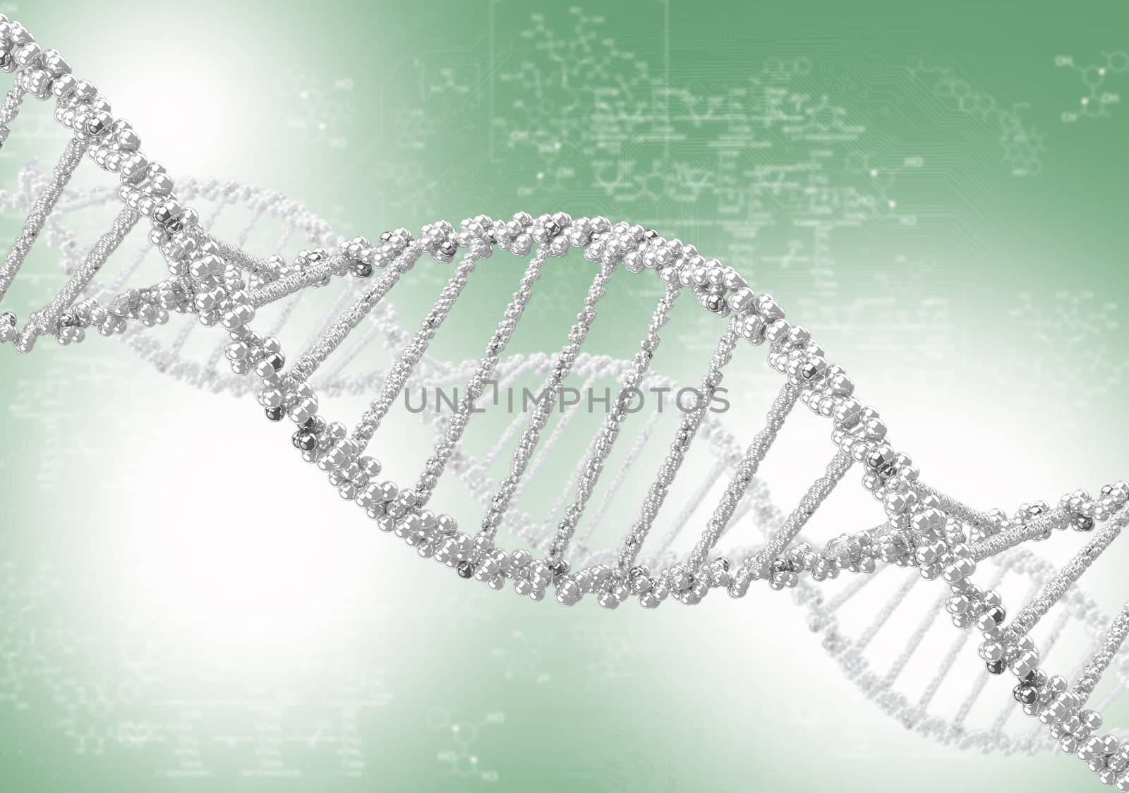 DNA helix against the colored background, scientific conceptual background