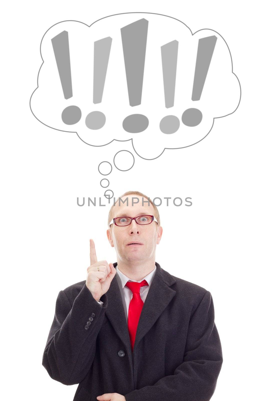 Businessman having an idea