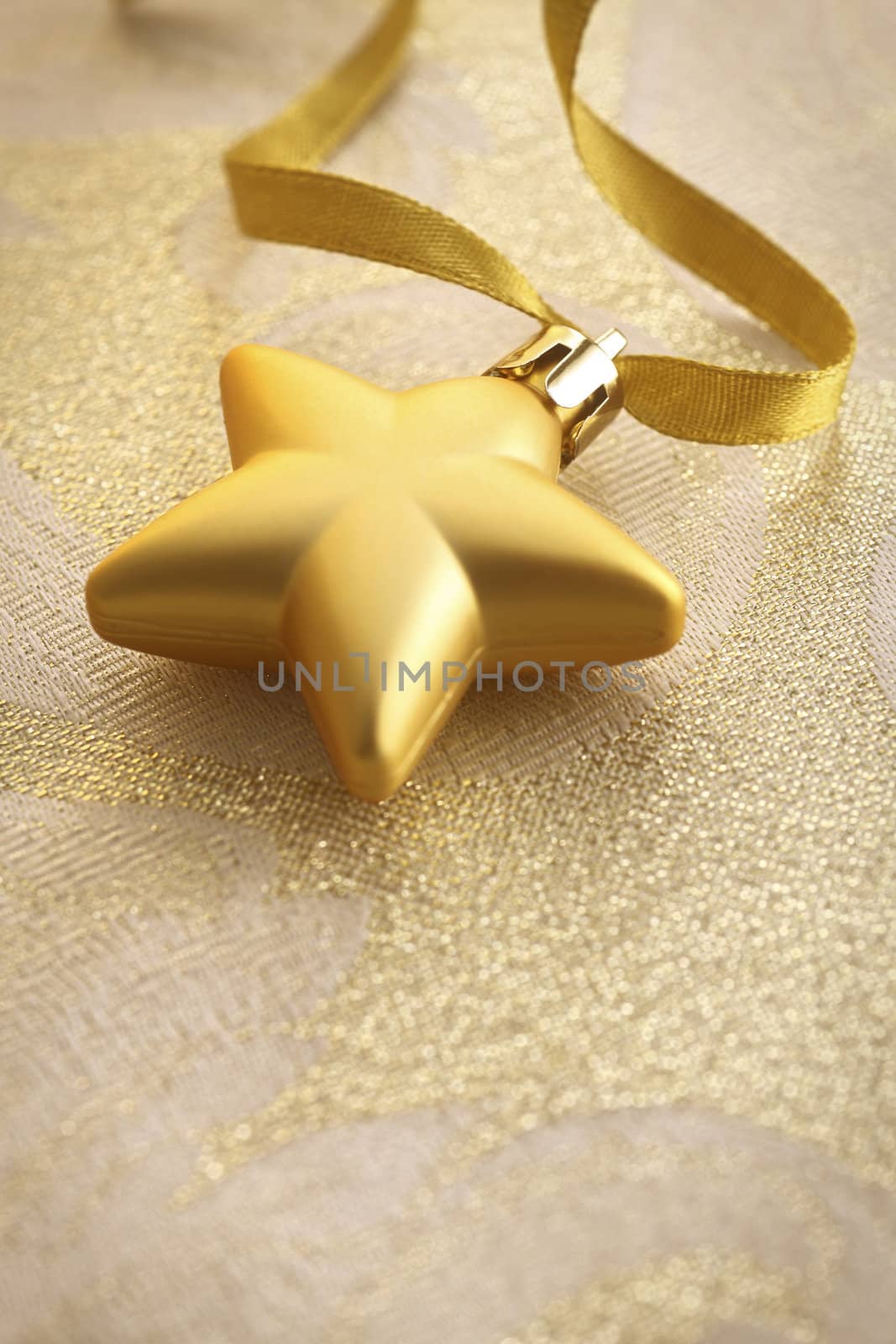 christmas ornamemnt of the golden star