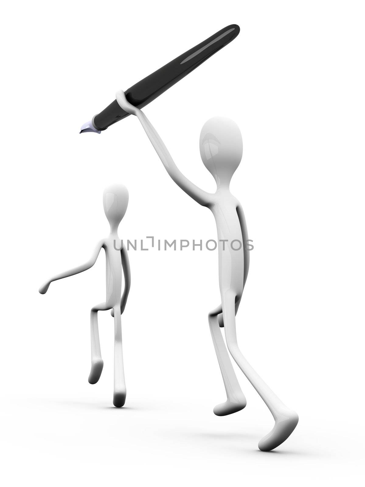 3D rendered Illustration. Isolated on white.