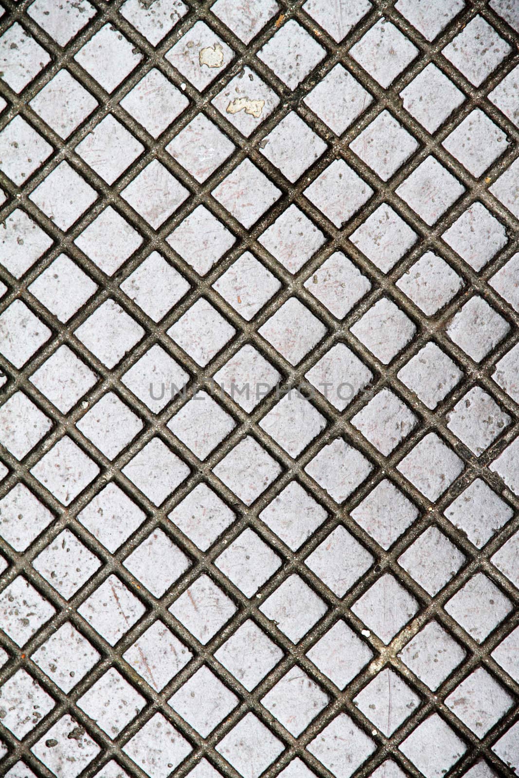 An old, grunge metal floor background. 