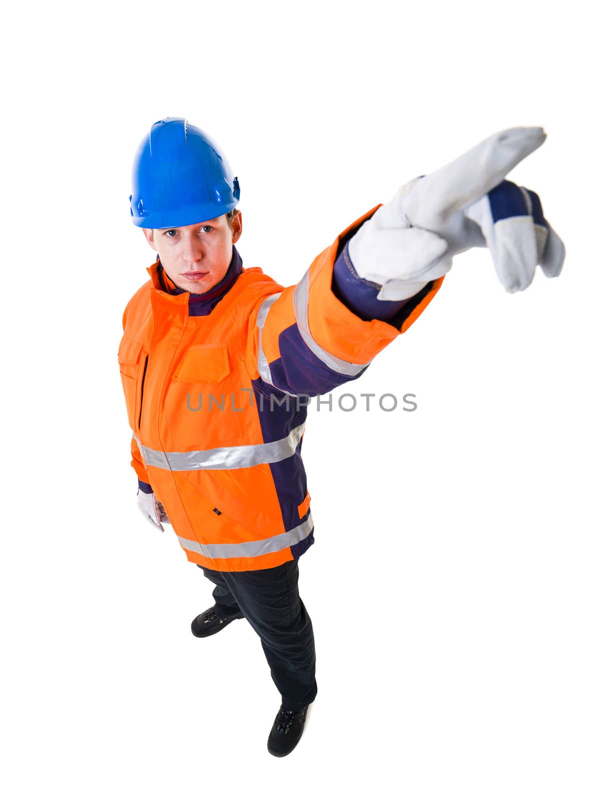 Manual worker isolated on white background