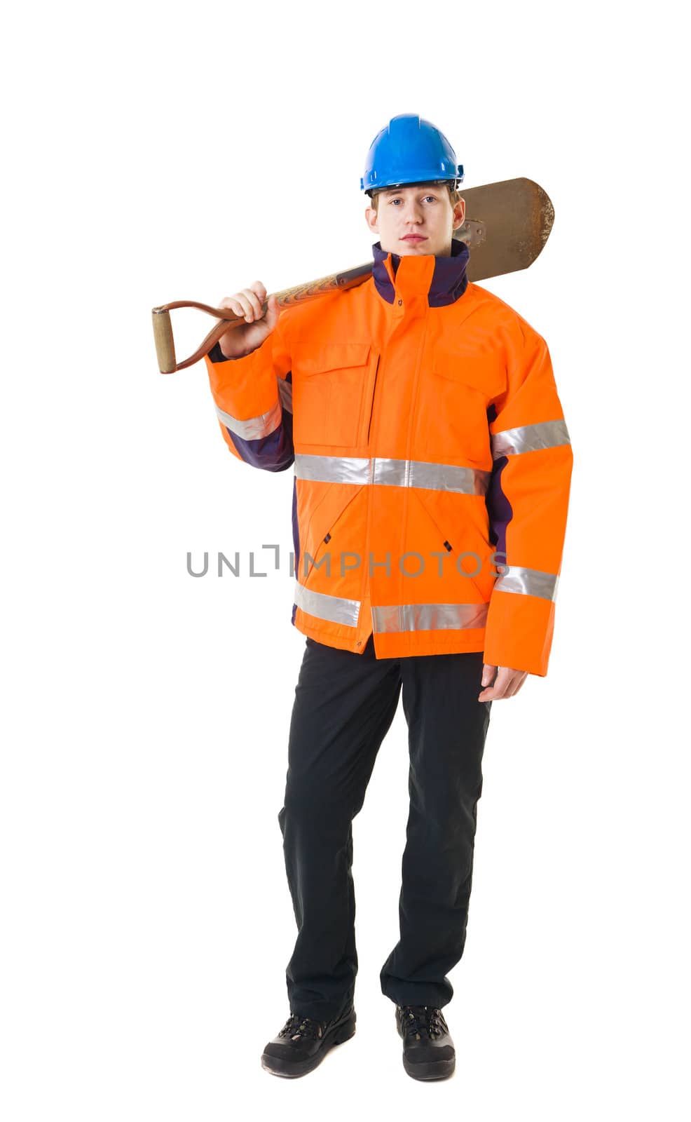 Manual worker isolated on white background