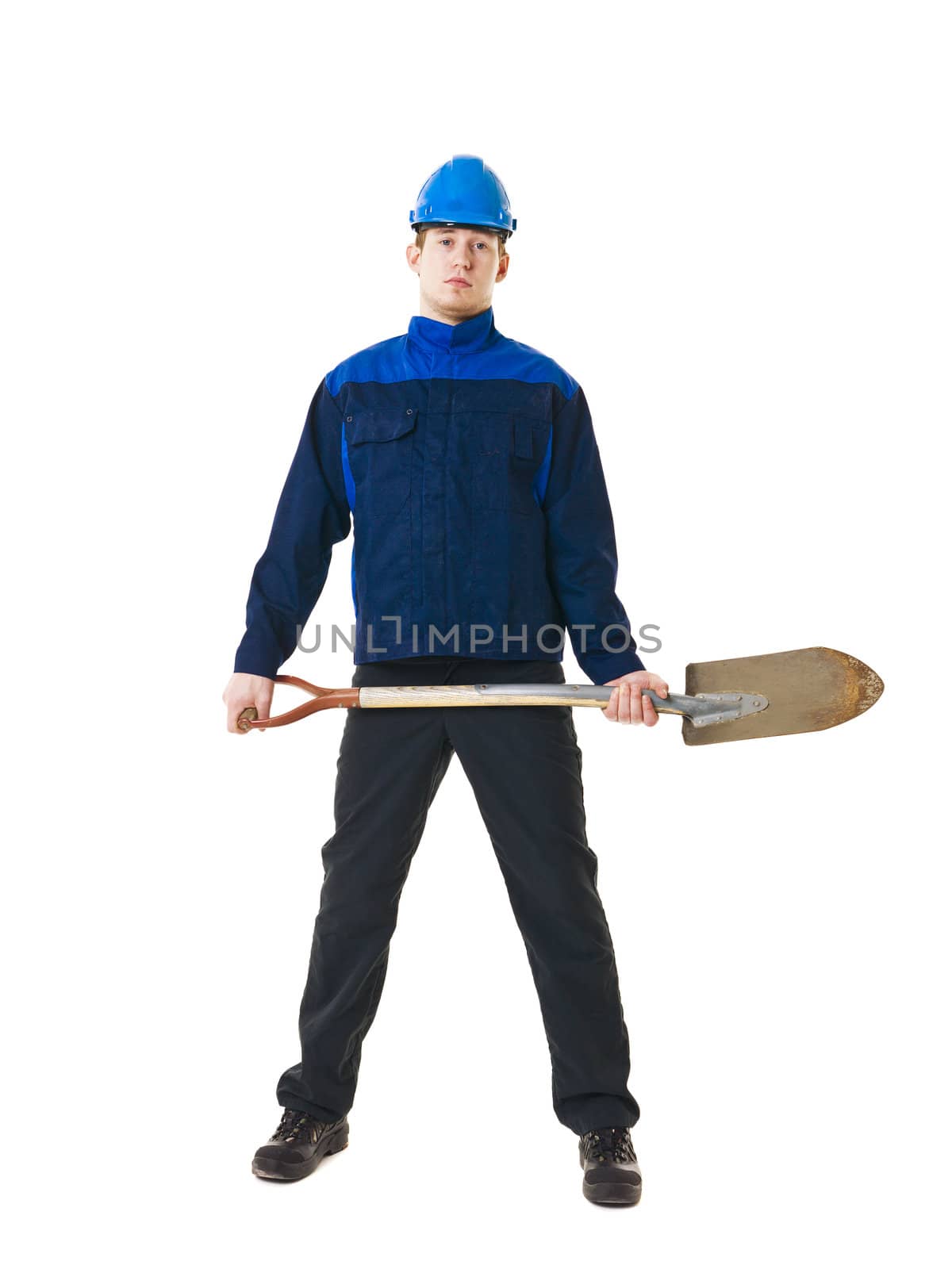 Manual worker isolated on white background