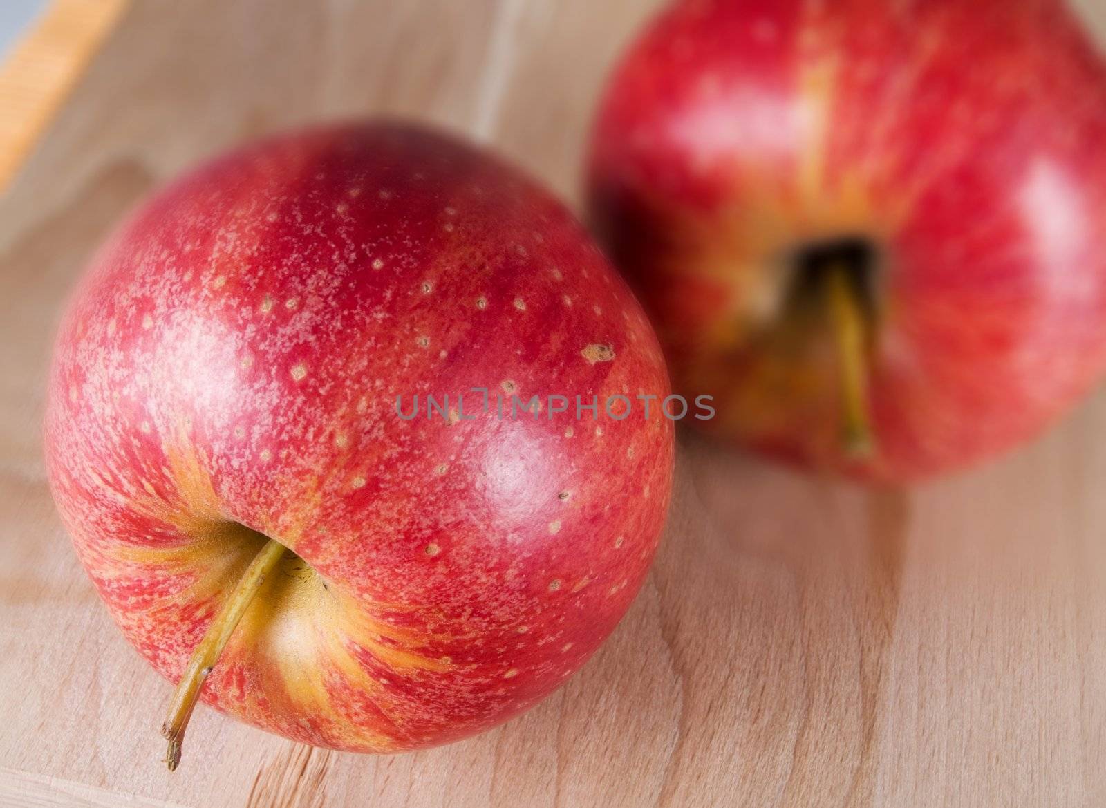 Red apples in a kitchen