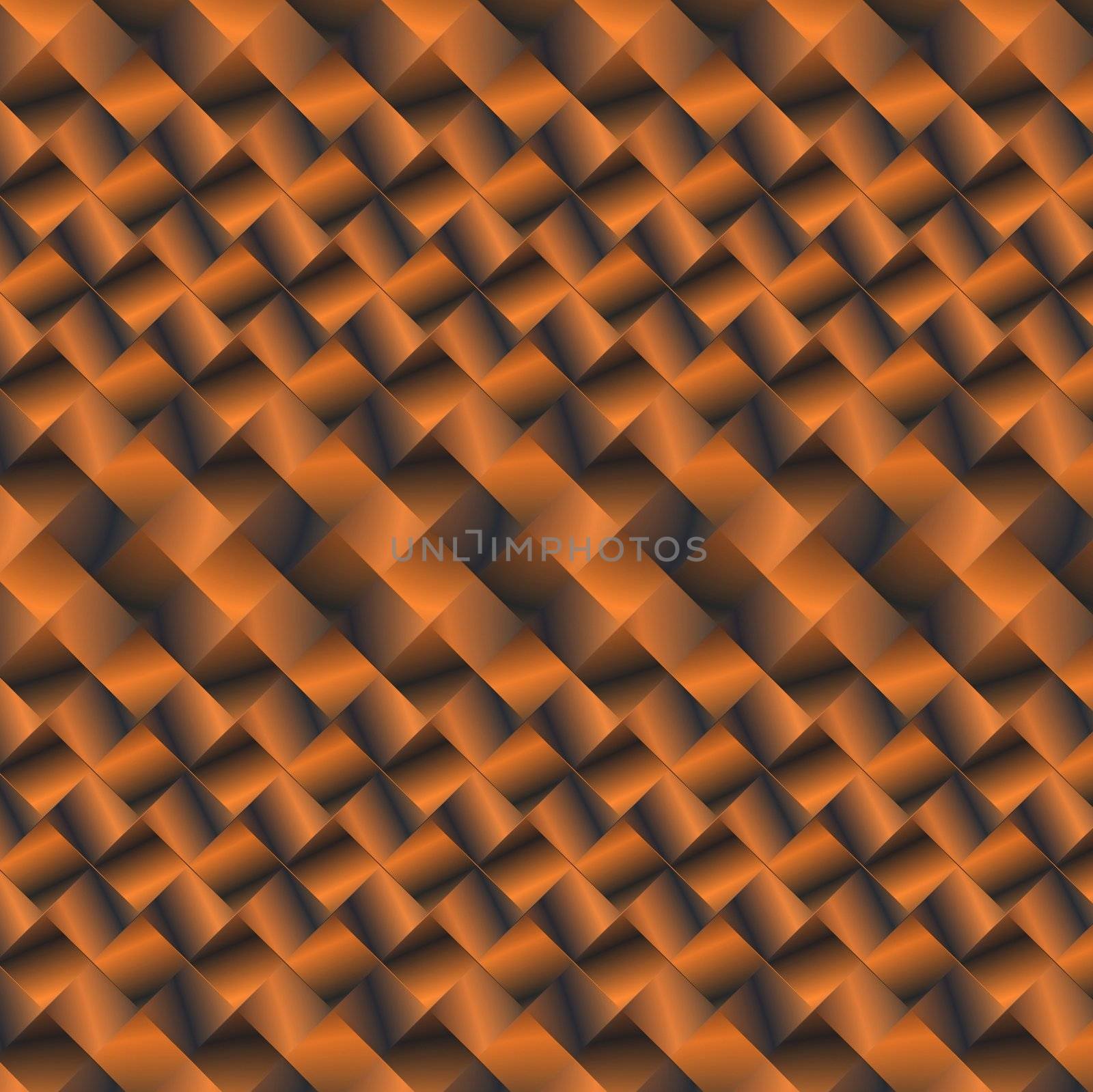 cubic pattern of black and orange 