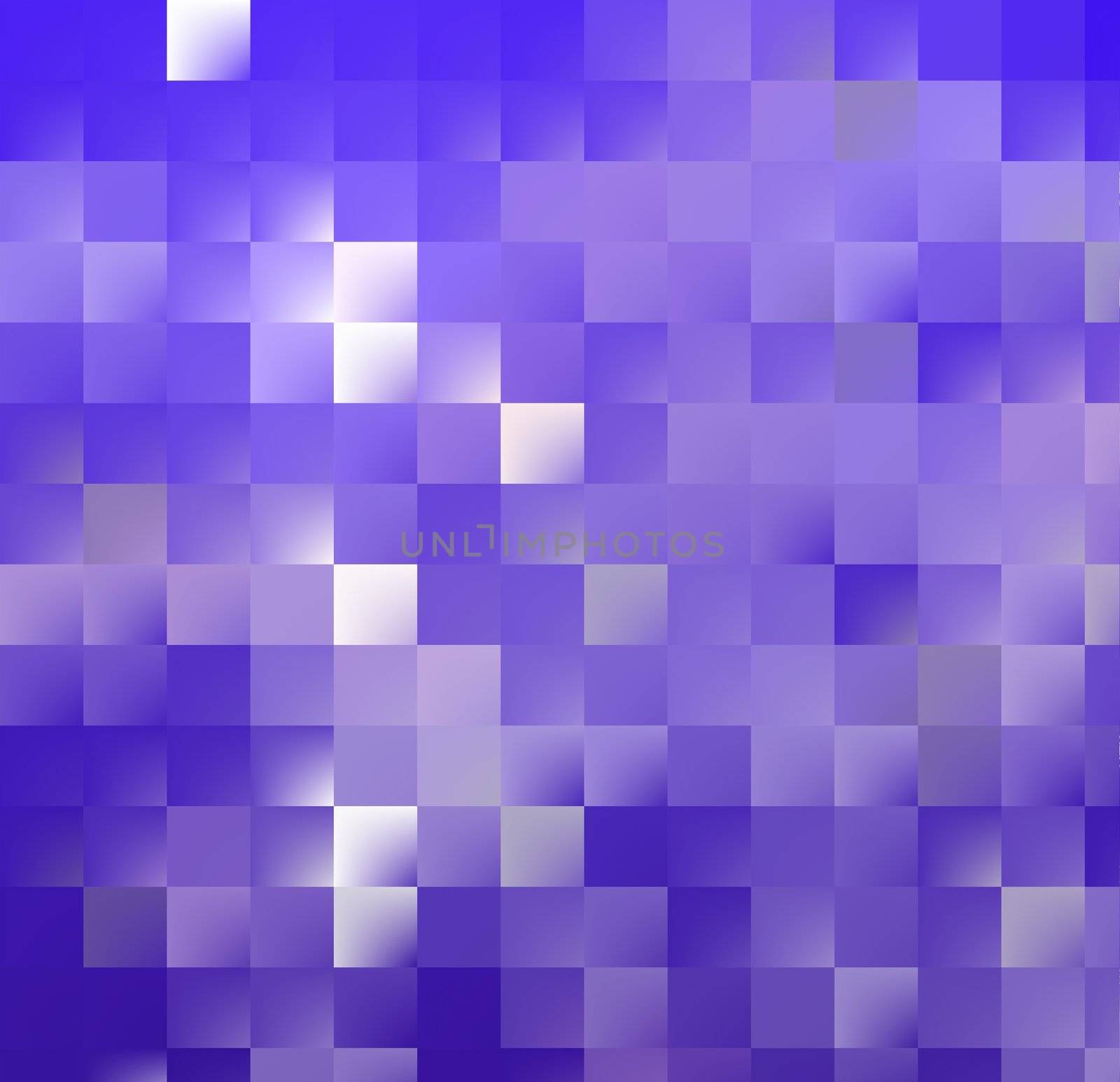 blue-purple mosaic background with glass/ metallic effect