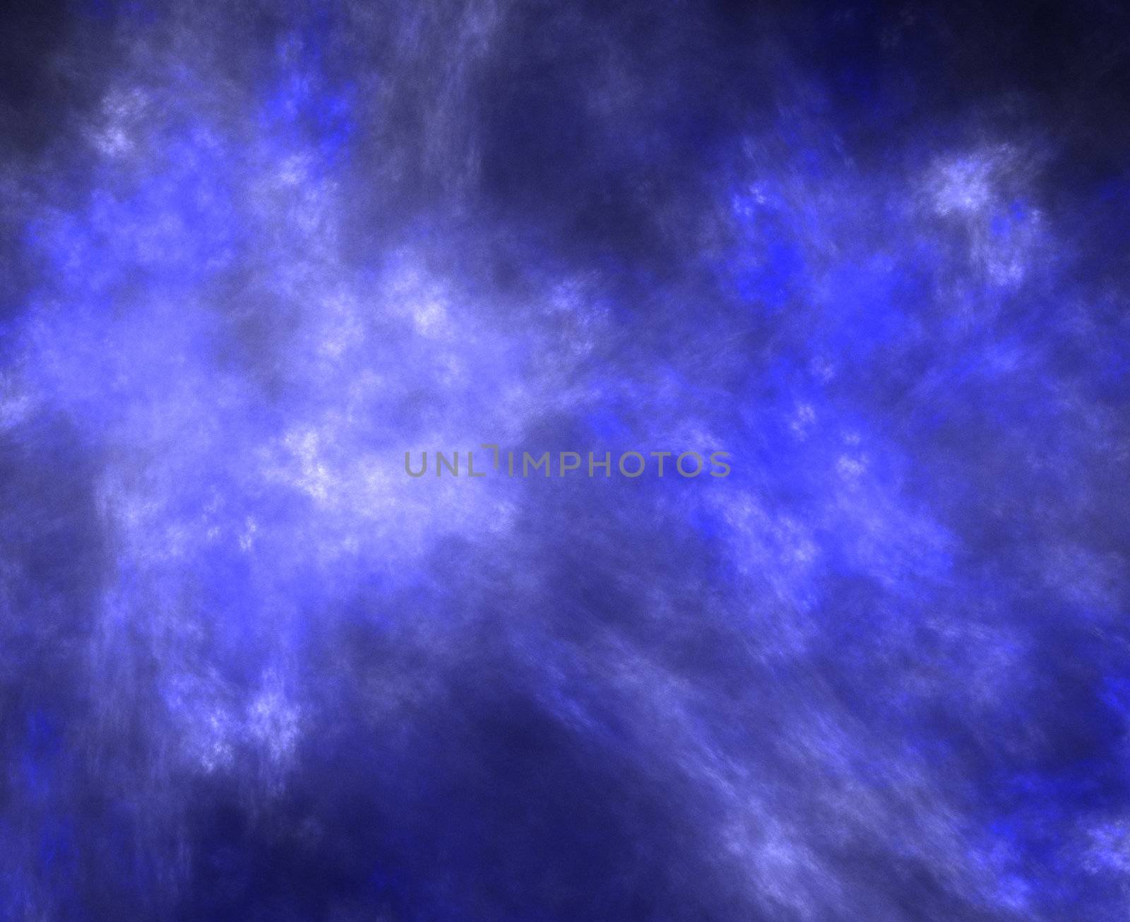 high res flame fractal forming a smooth darkblue sky background