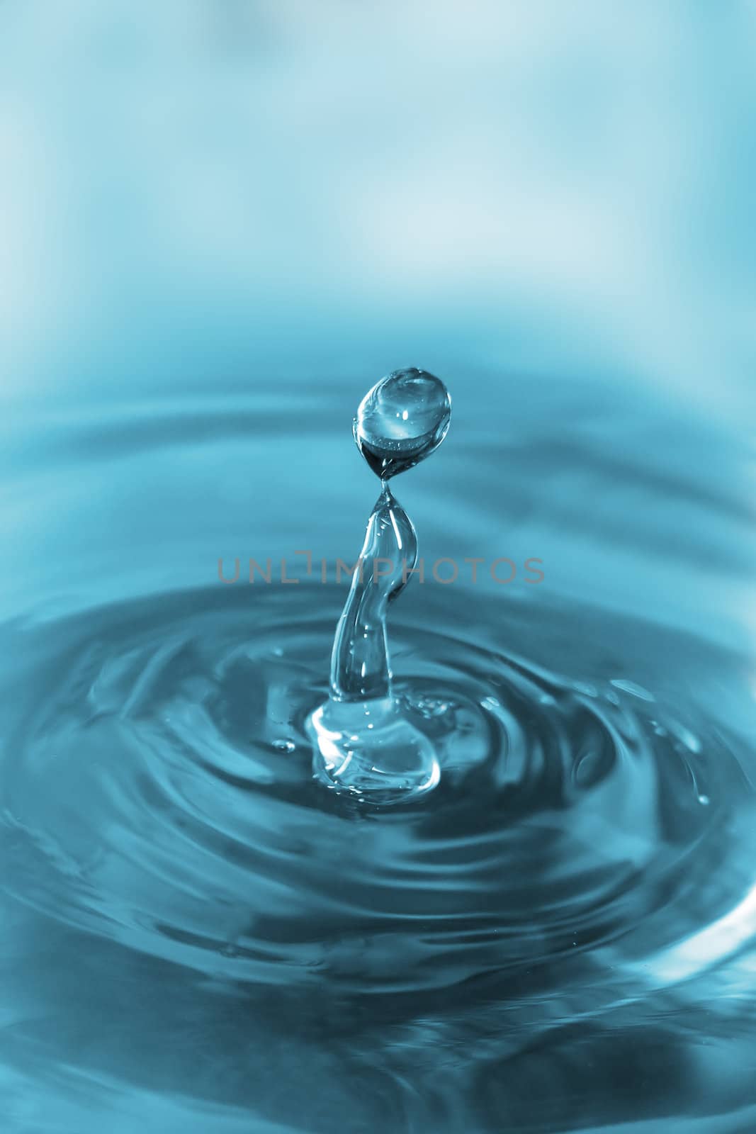 Close up shot of a water drop