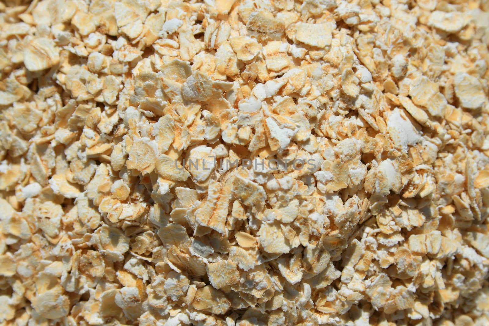 Close up of oats in a bowl.
