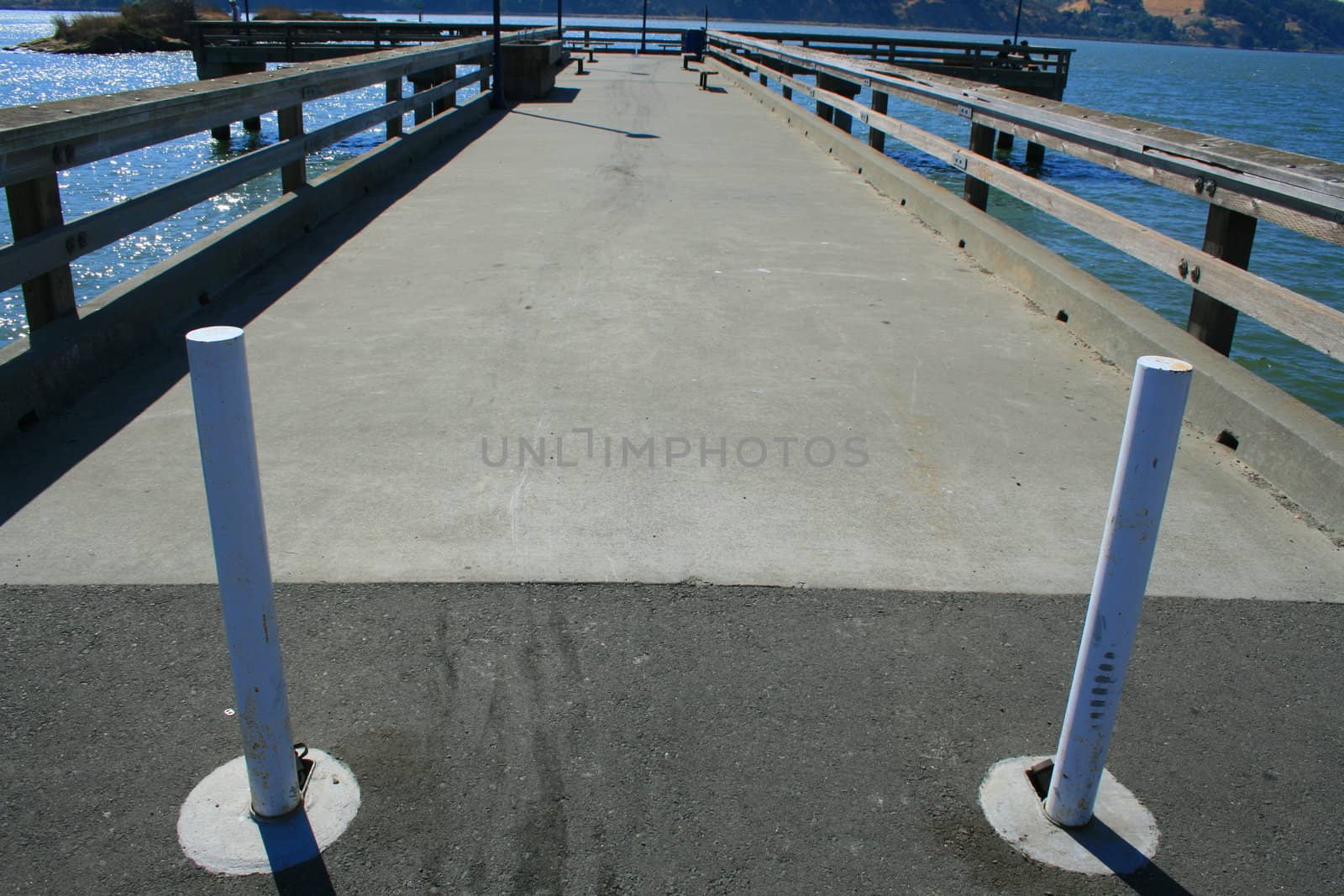 Small pier on a sunny day.
