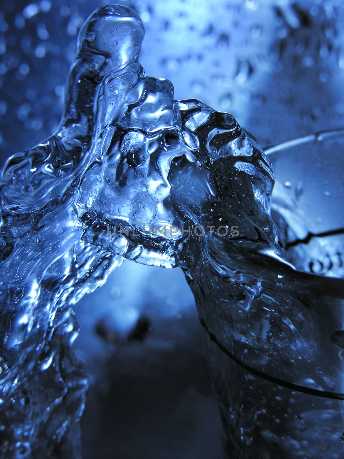 close shot of water drops